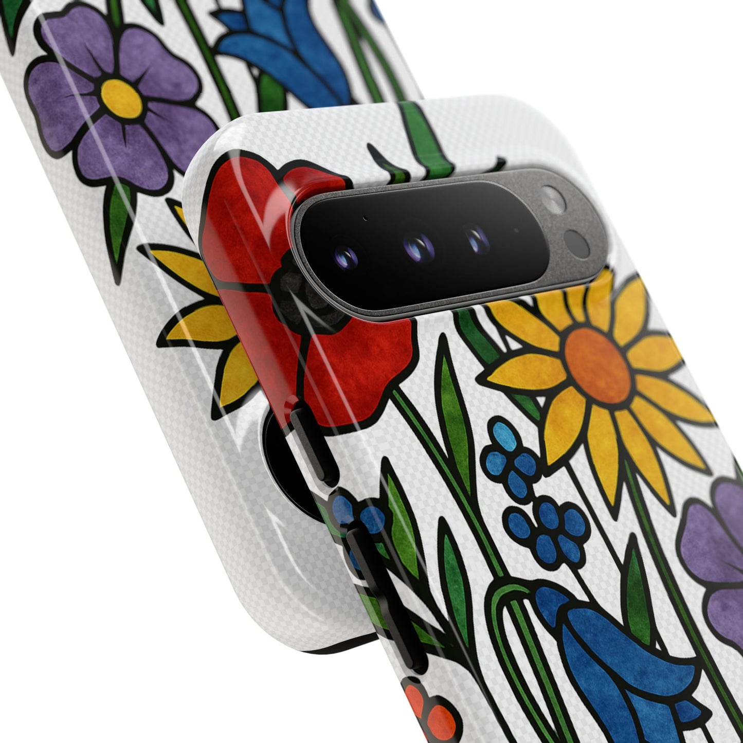 Floral Phone Case, Vibrant Flower Design, Tough Protection, Gift for Nature Lovers, Spring Decor