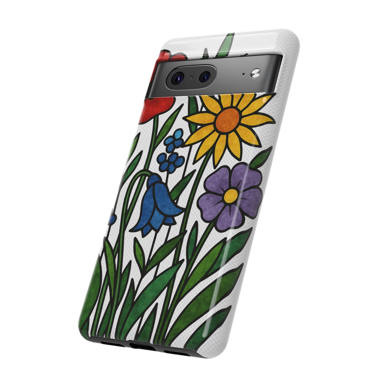 Floral Phone Case, Vibrant Flower Design, Tough Protection, Gift for Nature Lovers, Spring Decor