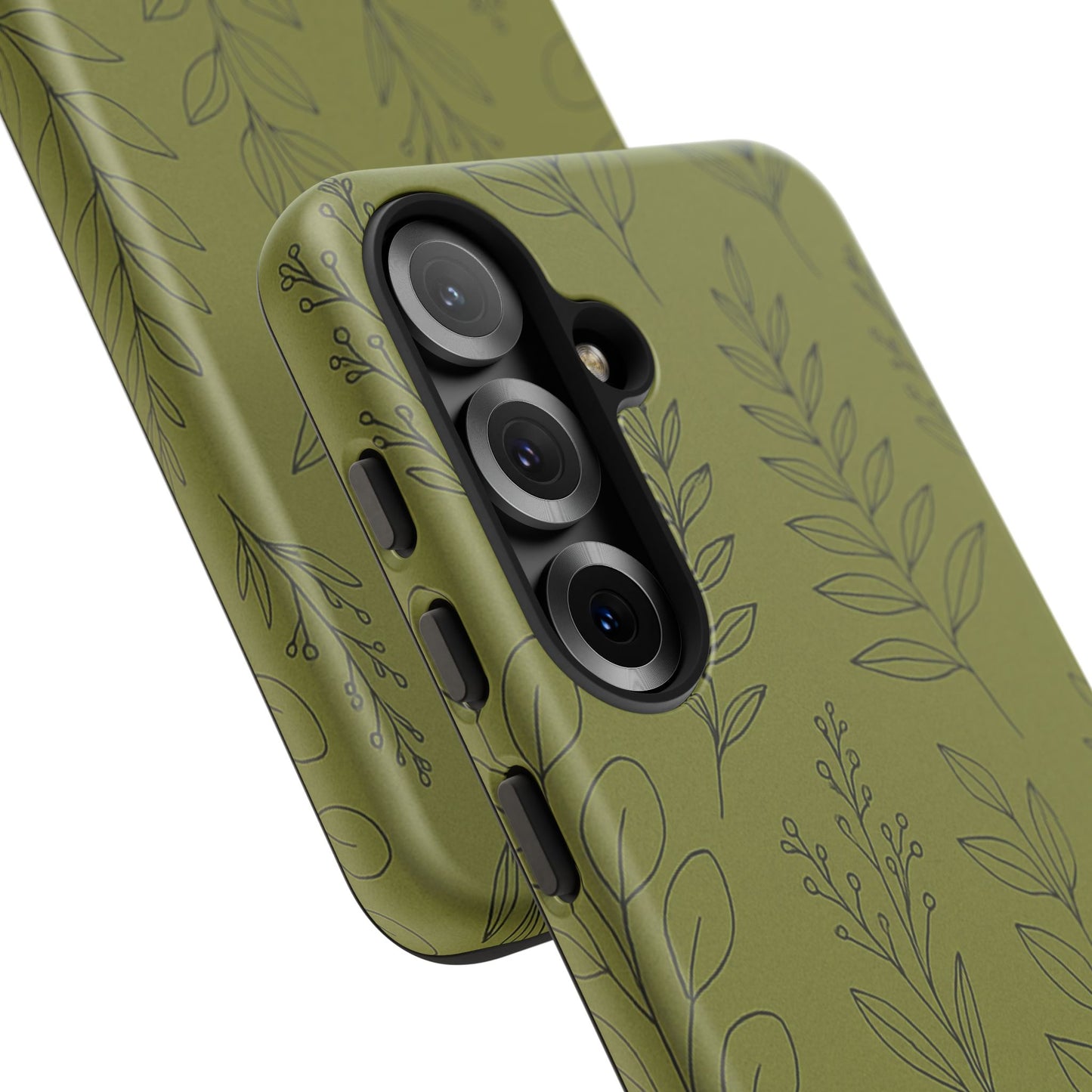 Stylish Phone Case, Botanical Design, Tough Phone Cover, Green Floral Case, Nature Inspired Gift, Eco-Friendly Accessory