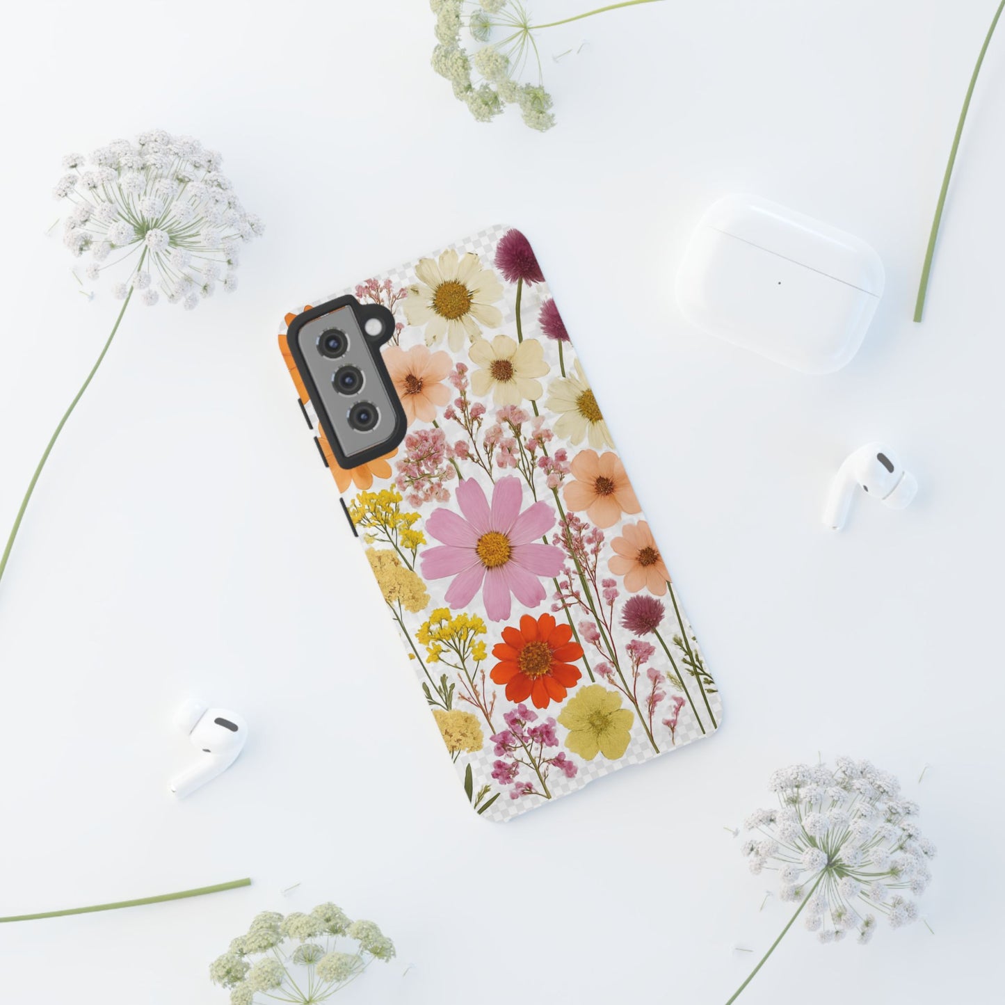 Floral Phone Case - Tough Cases, Stylish Protective Cover, Flower Design, Trendy Gift, Nature Lover Accessory, DRIED FLOWERS