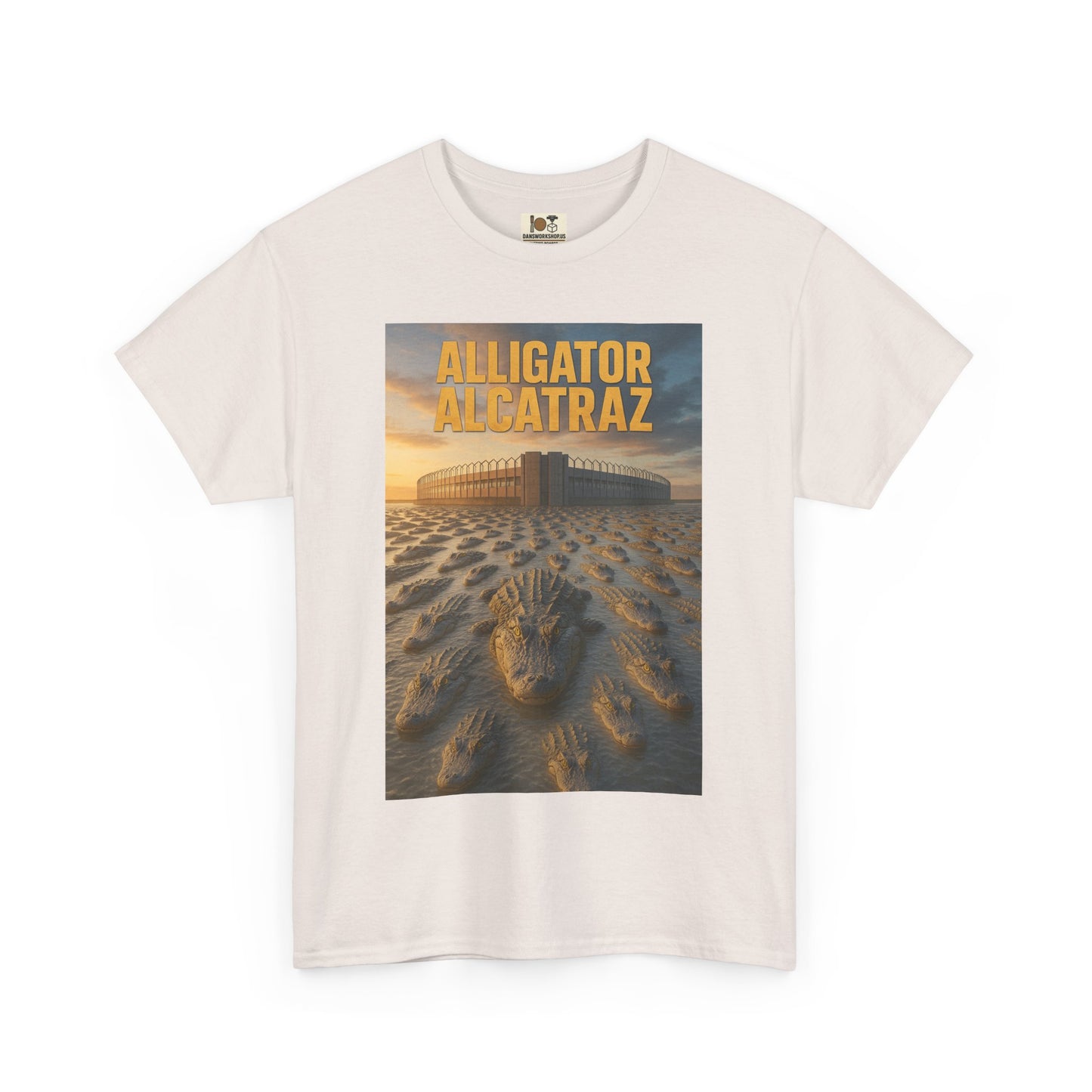 Vintage Alligator Alcatraz Tee, Retro Graphic T-Shirt, Unisex Cotton Shirt, Animal Lover Gift, Fun Statement Tee