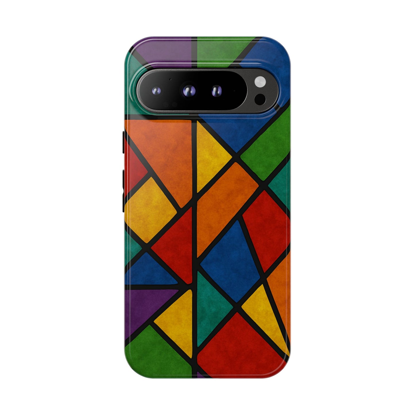 Colorful Phone Case, Stained Glass Pattern, Artistic Phone Cover, Unique Smartphone Protection, Vibrant Gift for All Occasions