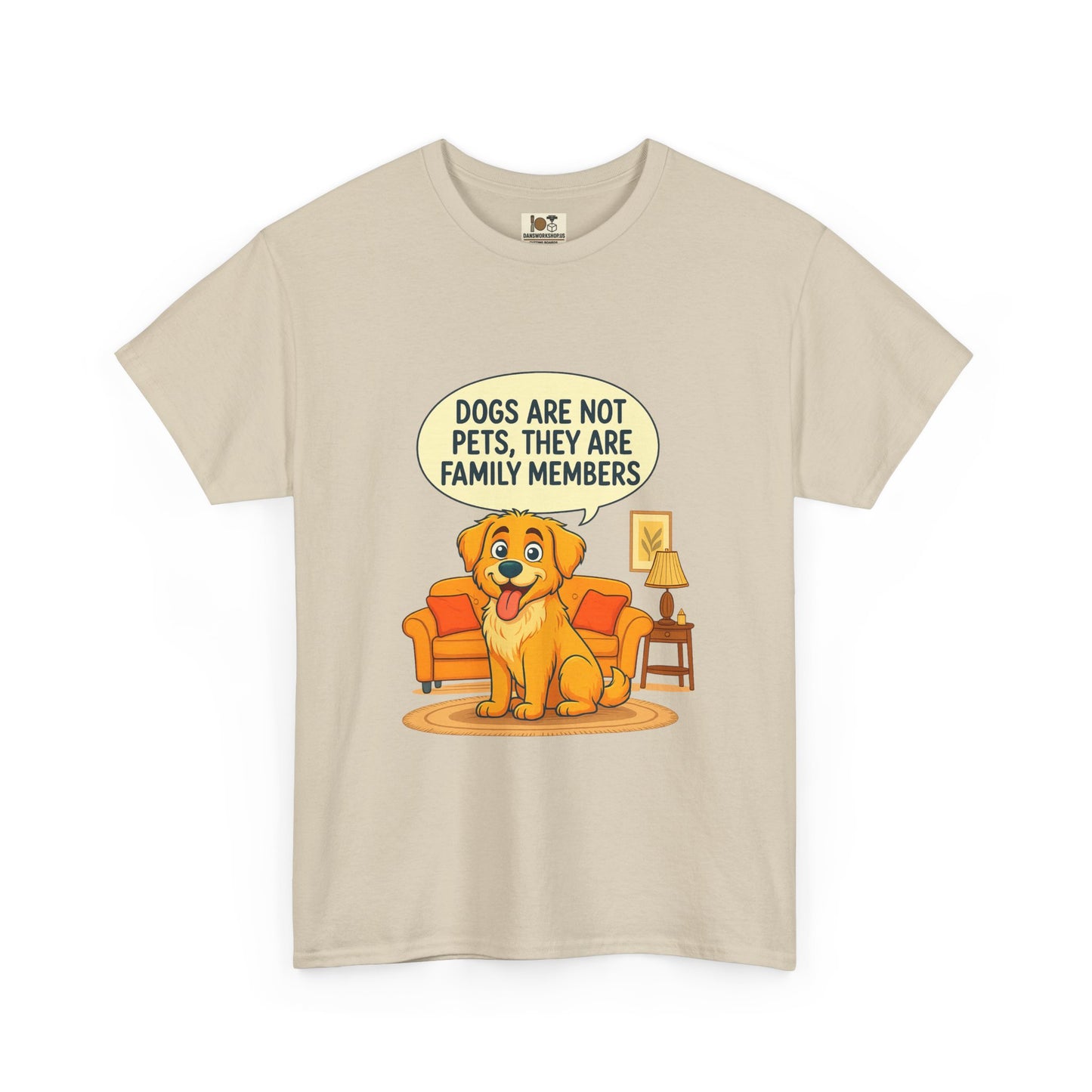 Family Member Dog Tee - Unisex Heavy Cotton Shirt, Pet Lover Gift, Birthday Gift, Casual Wear, Animal Lover Apparel