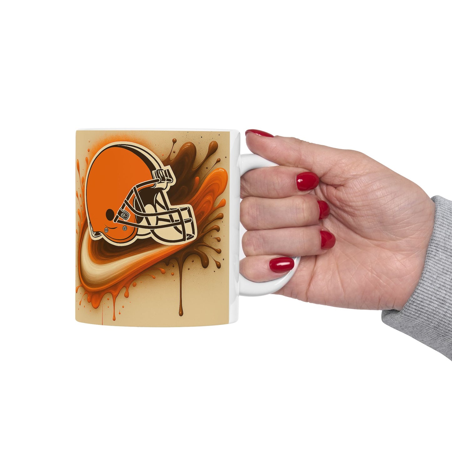 Cleveland Browns Fan Ceramic Mug, 11oz or 15oz, NFL Gift, Sports Coffee Cup, Football Fan Merchandise, Game Day Drinkware