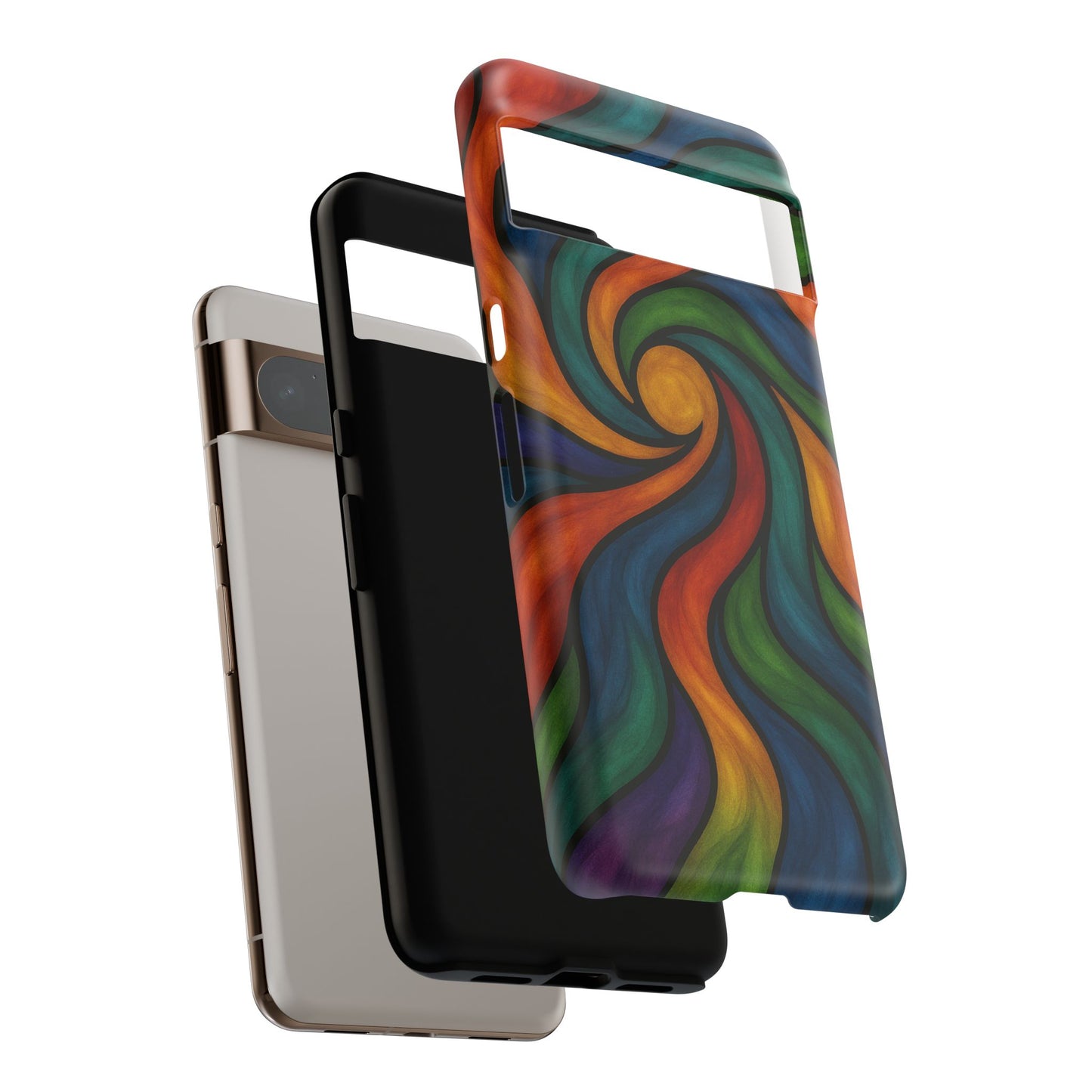 Colorful Swirl Phone Case | Tough Cases, Vibrant Design, Gift for Art Lovers, Funky Case, Unique Phone Accessories