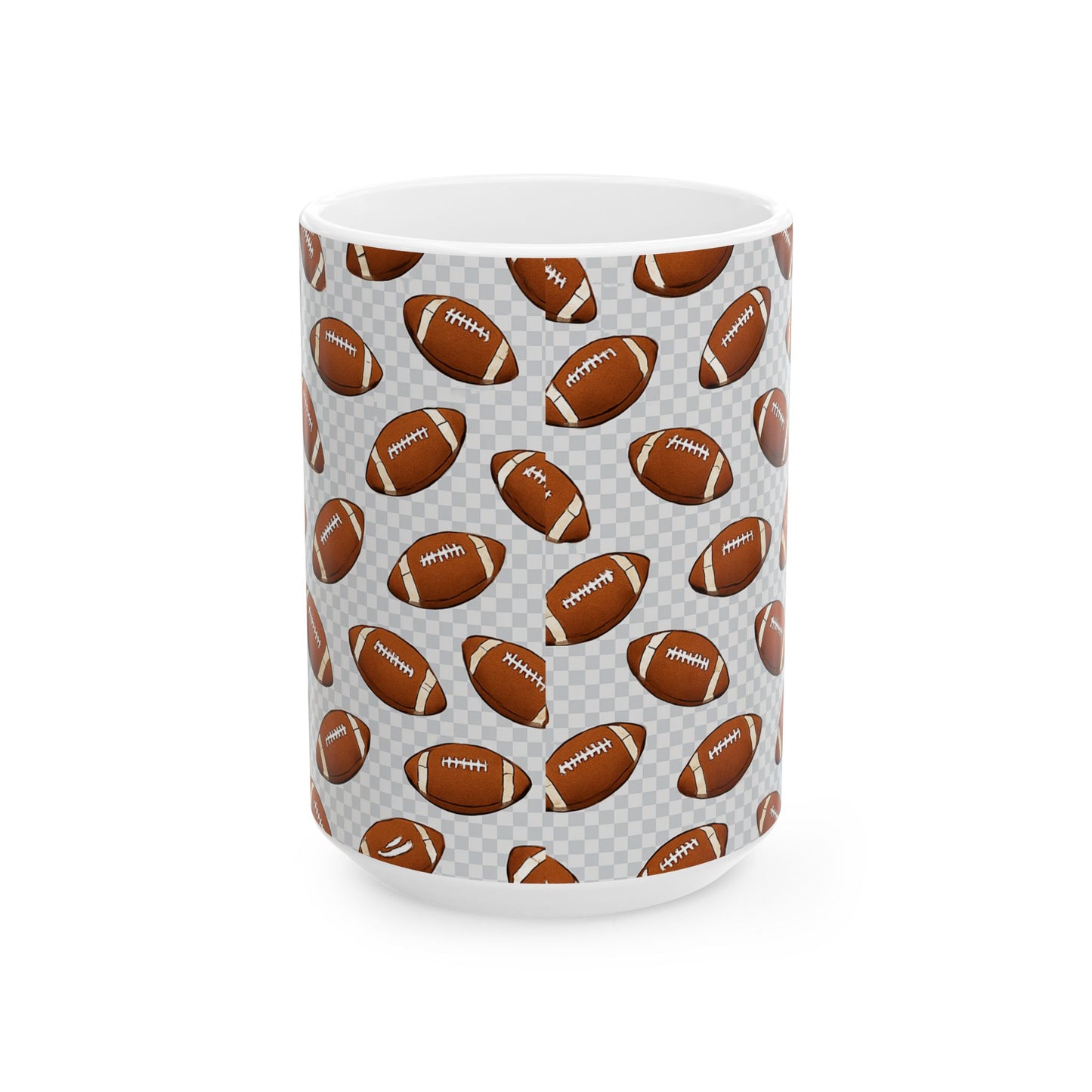 Football-Themed Ceramic Mug for Fans, Great for Game Days, Gifts for Football Lovers, Sports Enthusiasts, Tailgate Parties, 11oz or 15oz