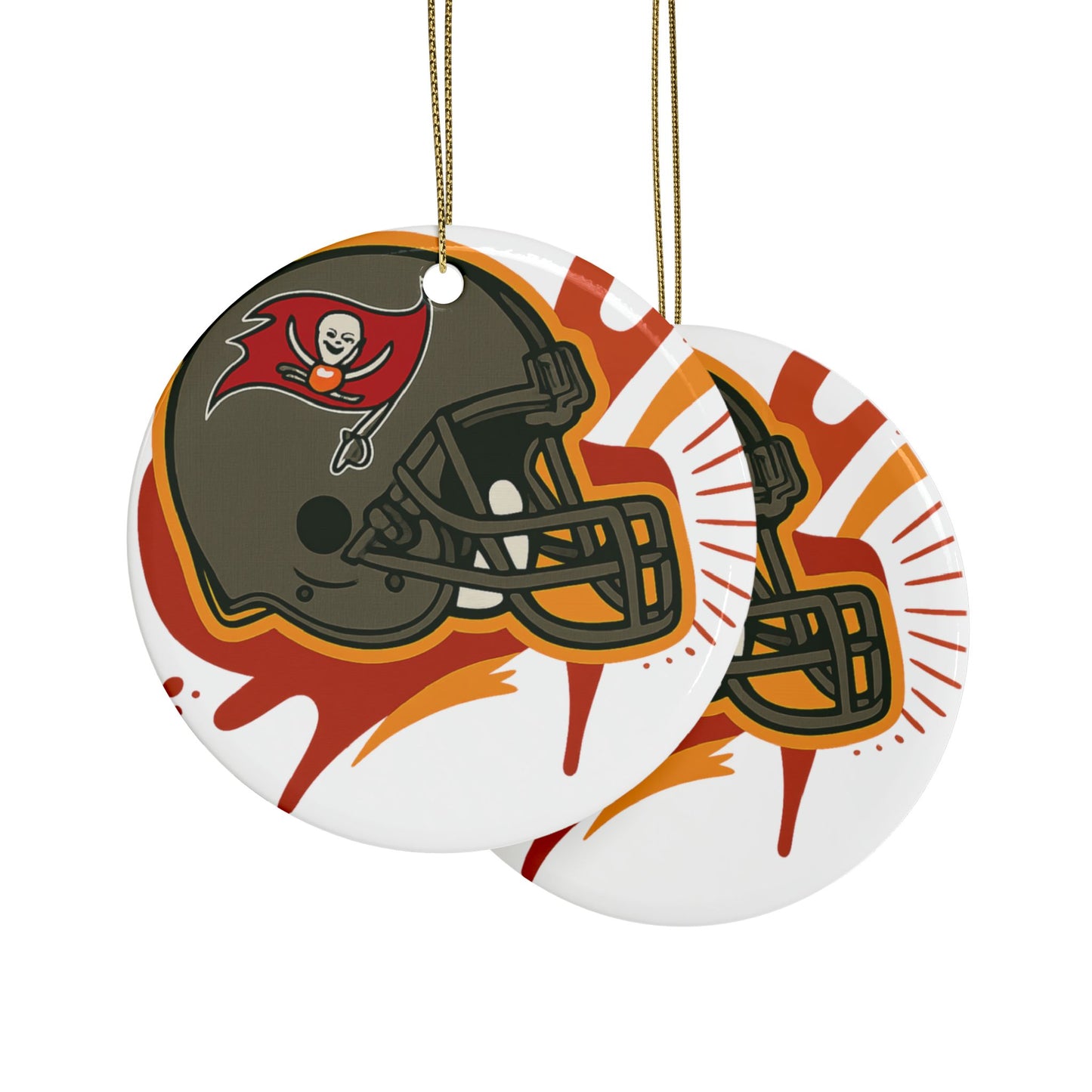 Tampa Bay Buccaneers Ceramic Ornaments – Xmas Decor, Holiday Gift, Sports Fan Decoration, Football Tree Ornament