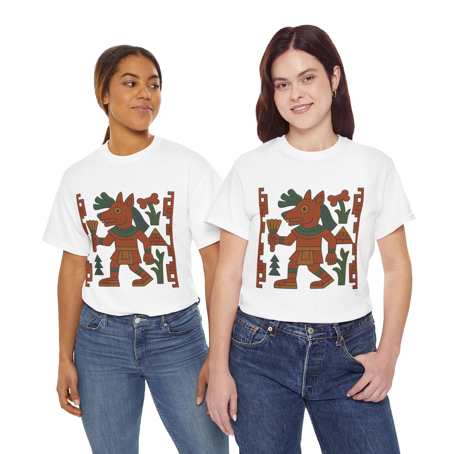 Cultural Graphic Tee, Unisex Cotton T-Shirt, Artistic Apparel, Ethnic Design Shirt, Gift for Art Lovers, Festival Clothing, Aztec