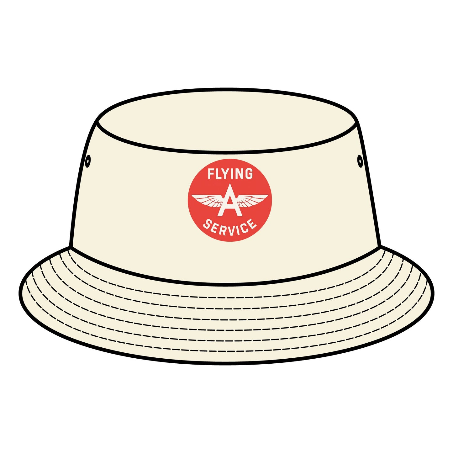 Vintage Flying Service Bucket Hat, Retro Hat, Summer Accessory, Beachwear, Gift for Aviation Lovers