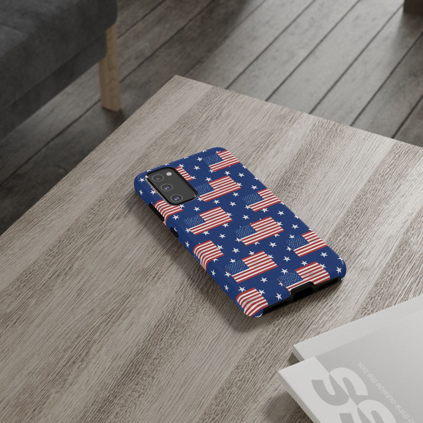 Patriotic Phone Case, Independence Day Accessories, American Flag Design, Star-Spangled Cover, Summer BBQ Gift