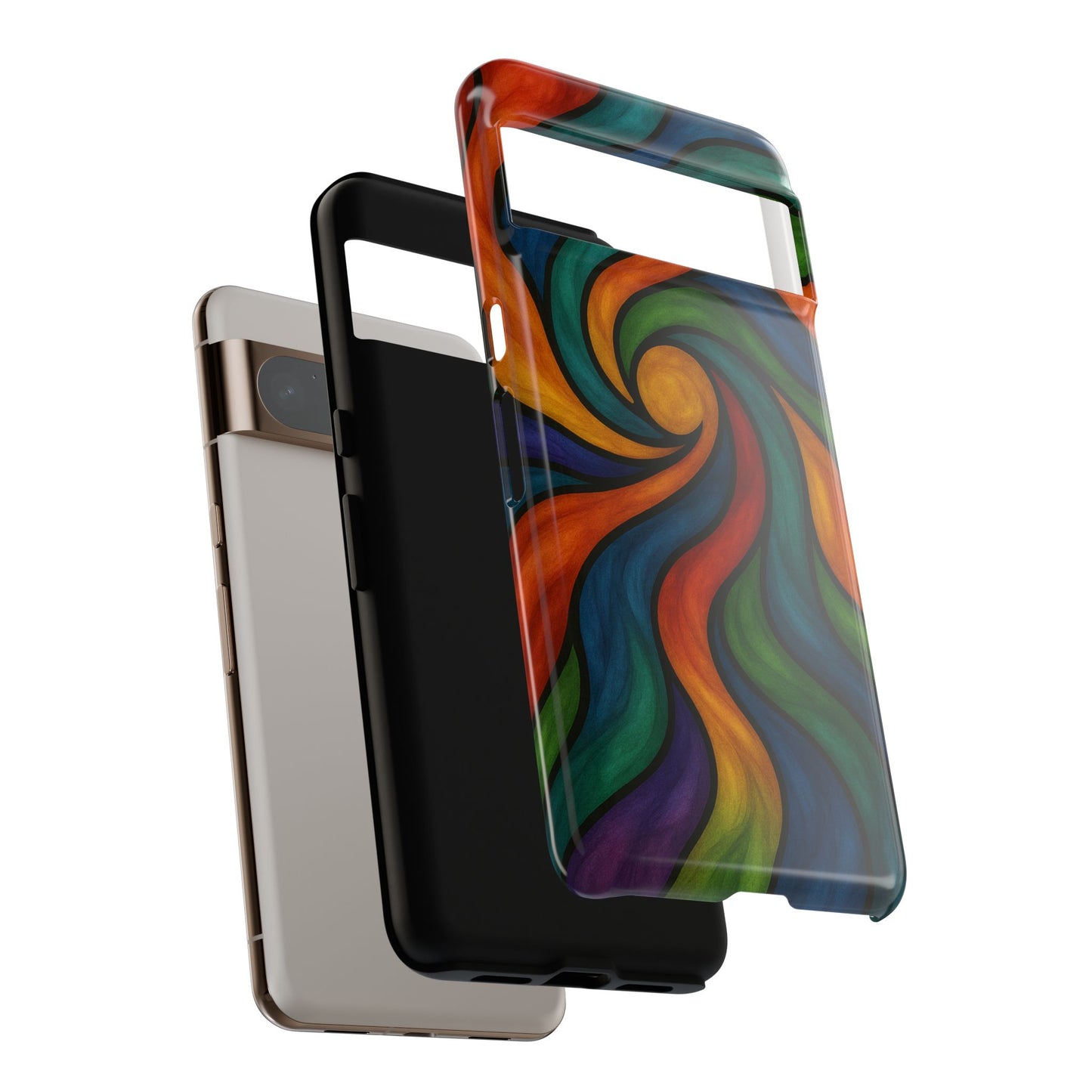 Colorful Swirl Phone Case | Tough Cases, Vibrant Design, Gift for Art Lovers, Funky Case, Unique Phone Accessories