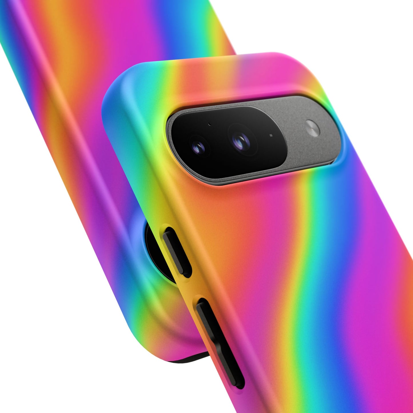 Rainbow Wavy Phone Case - Colorful Tough Cases for Stylish Protection, LGBTQ+ Pride Gift, Trendy Phone Accessory, Birthday, Holiday Present