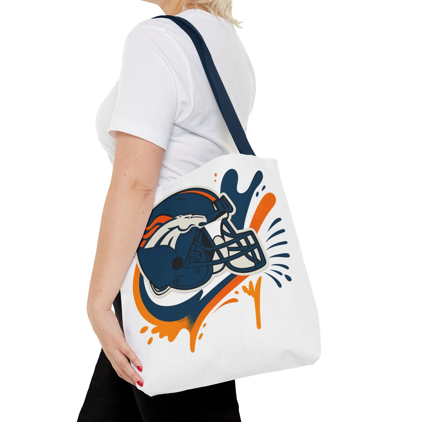 Denver Broncos Sports Tote Bag, Game Day Tote, Football Fan Gift, NFL Accessories, Team Spirit Bag, AOP Design