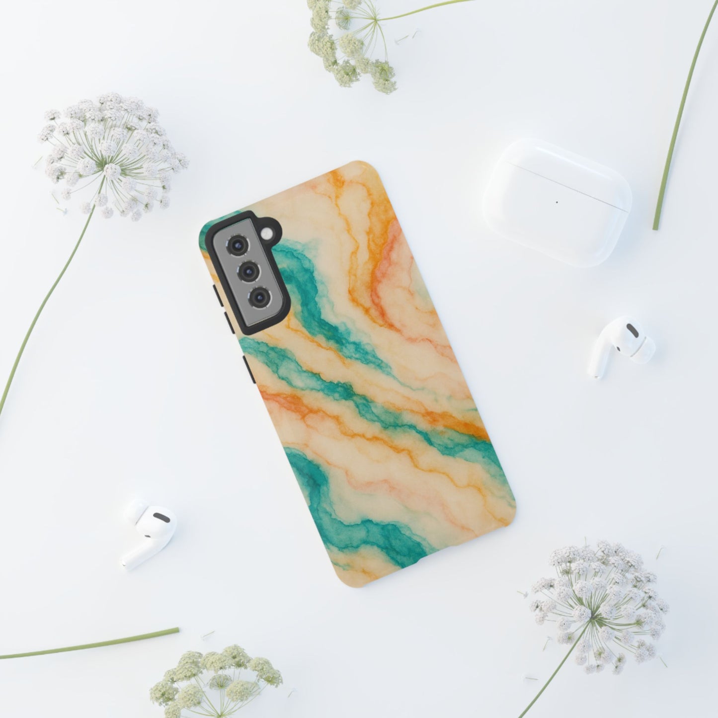 Stylish Phone Case - Tough Cases with Abstract Marble Design, Trendy Accessory, Gift for Her, Protective Case, Unique Phone Cover