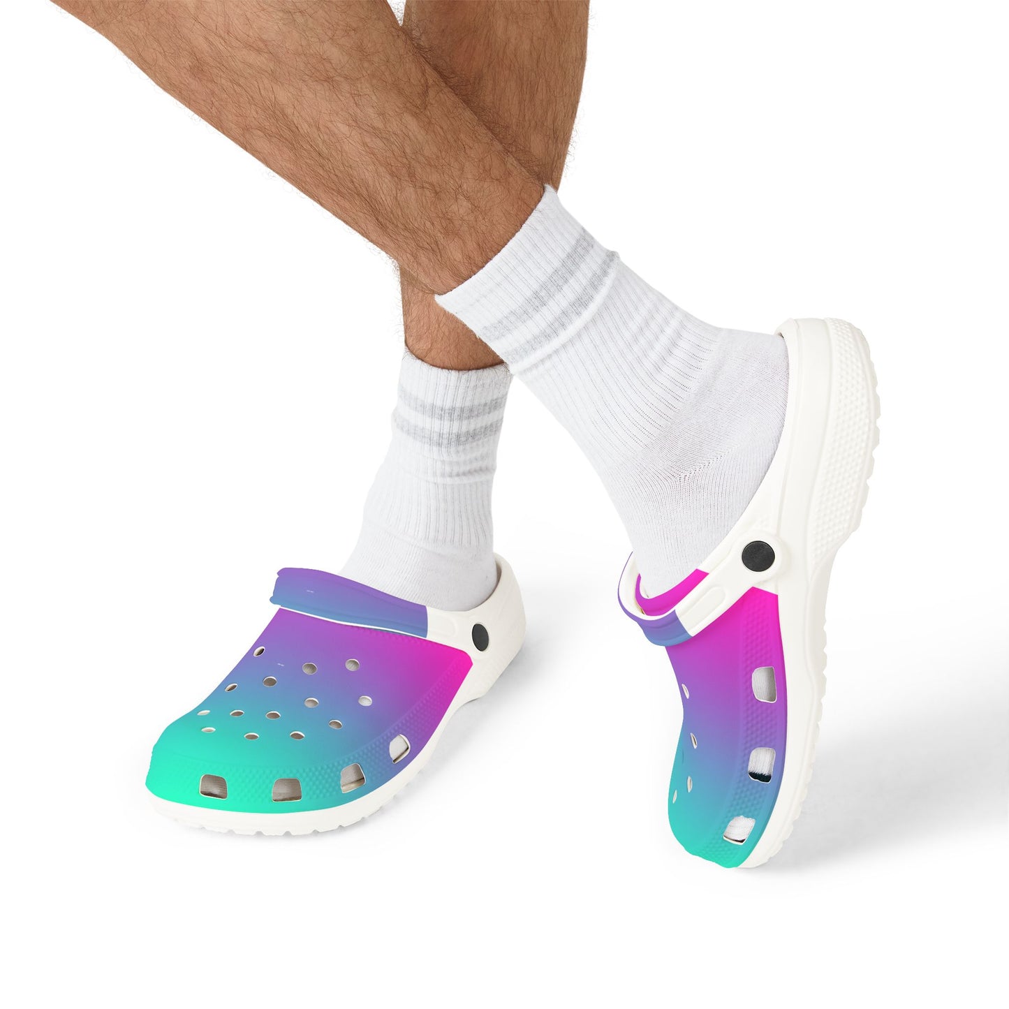 Vibrant AOP EVA Foam Clogs, Trendy Slip-On Shoes for Summer, Beachwear Footwear, Colorful Casual Footwear, Unique Summer Gift