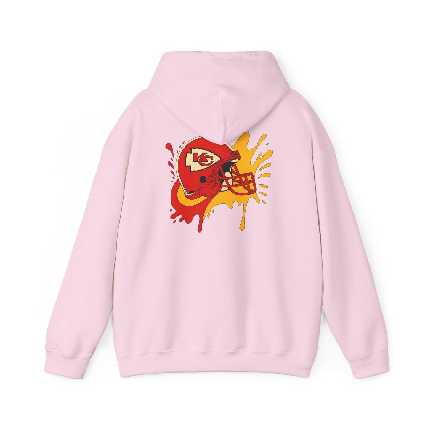 Sporty Graffiti Hoodie for Chiefs Fans, Versatile Streetwear, Perfect Gift for Game Day, Fashionable Fall Layer, Unisex Heavy Blend