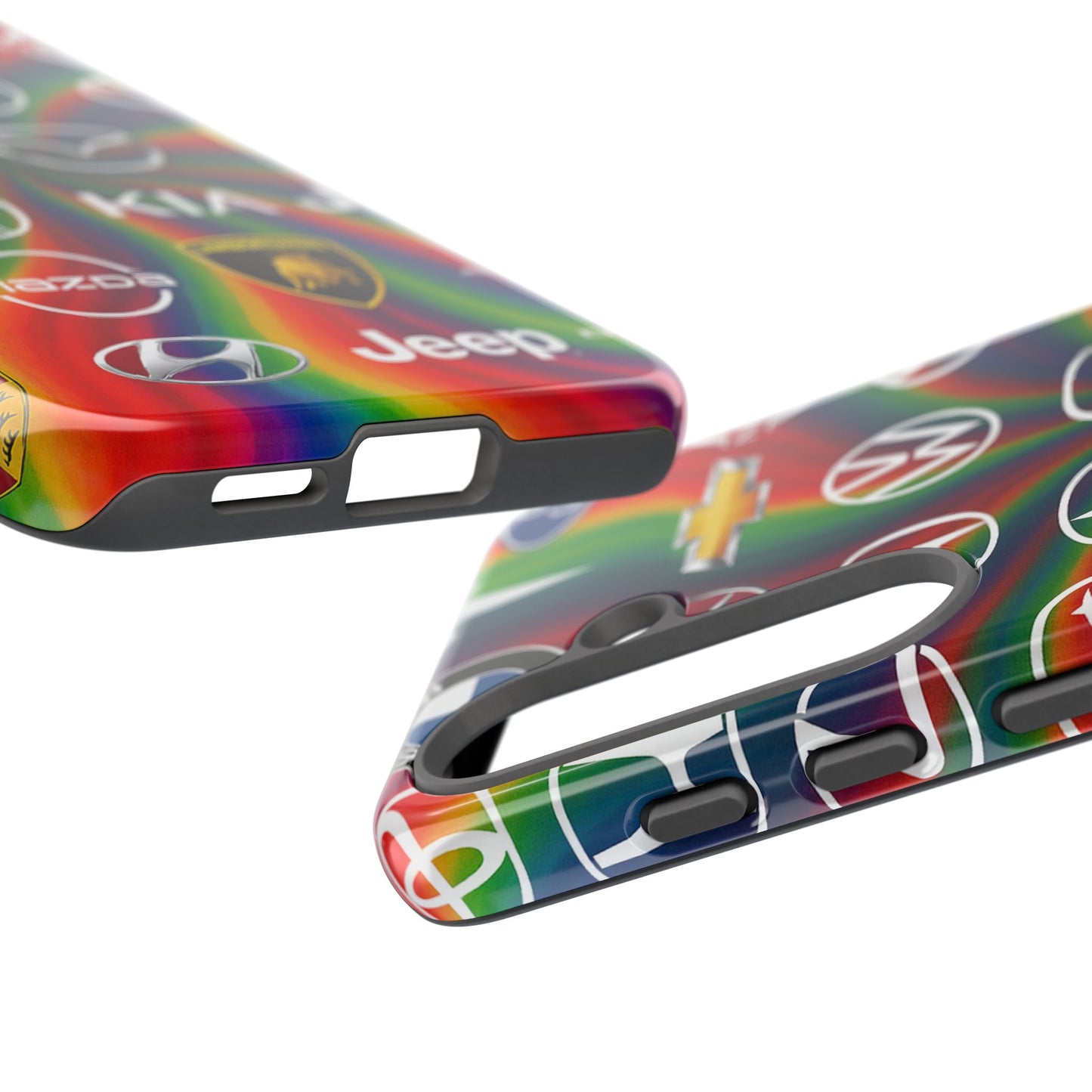 Colorful Car Logos Phone Case - Vibrant Tough Cases for Auto Enthusiasts, Unique Gift for Birthdays, Car Events, and Holidays