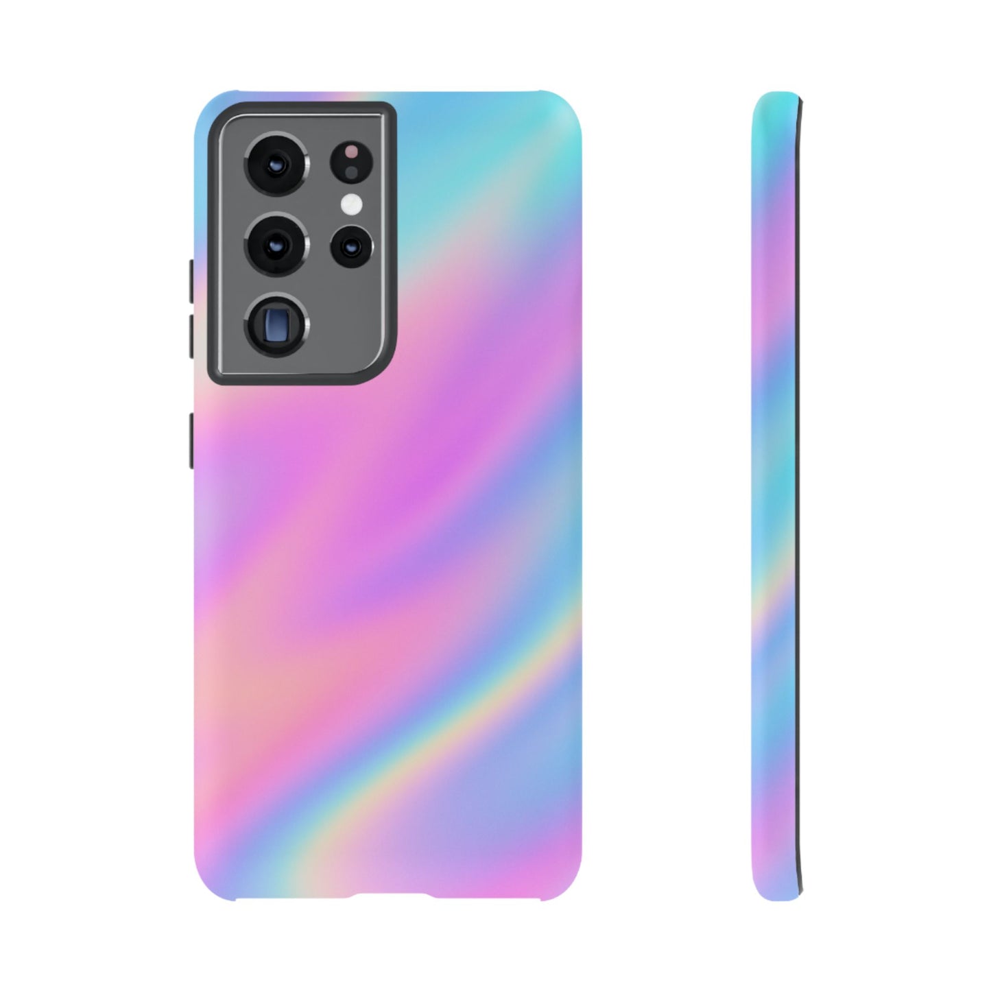 Colorful Holographic Phone Case, Tough Cases for iPhone, Trendy Phone Cover, Unique Gift for Her, Pastel Phone Accessory
