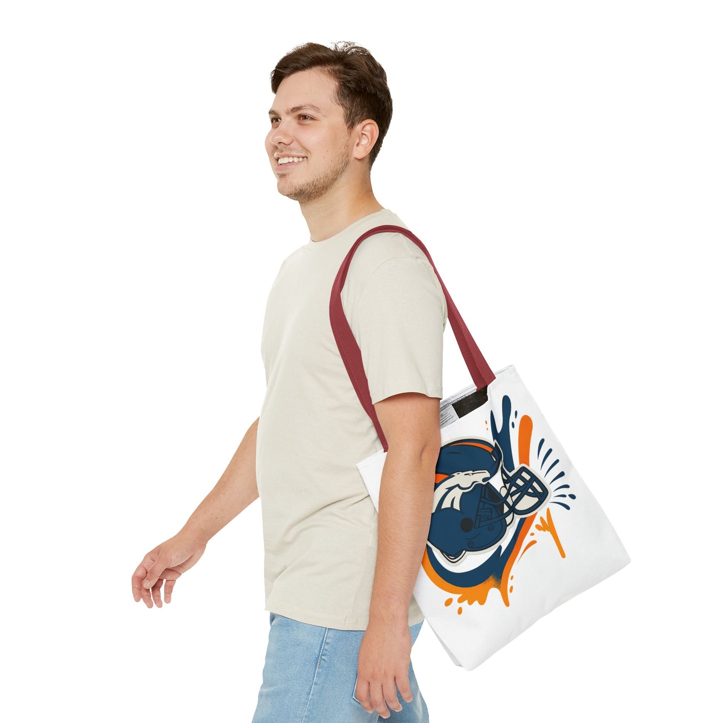 Denver Broncos Sports Tote Bag, Game Day Tote, Football Fan Gift, NFL Accessories, Team Spirit Bag, AOP Design