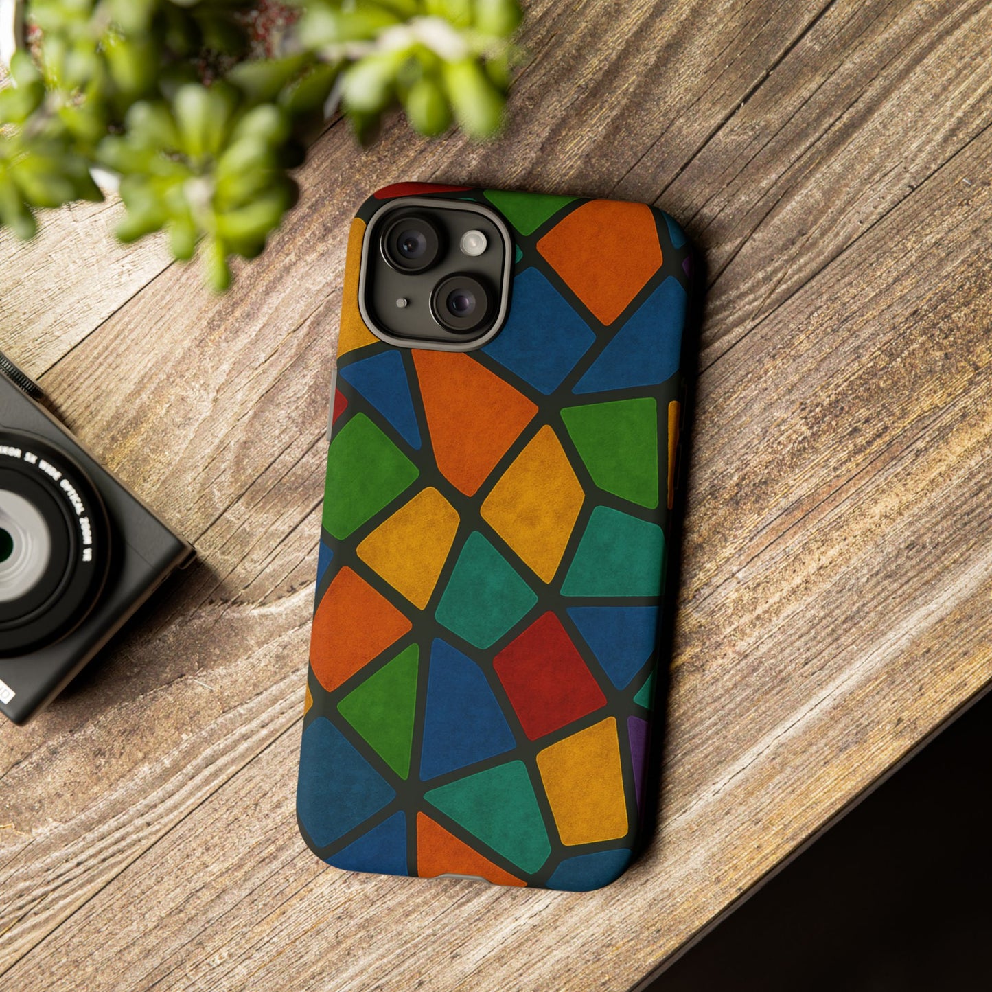 Colorful Mosaic Phone Case, Tough Cell Phone Cover, Vibrant Smartphone Protector, Unique Gift for Weddings, Birthday, Holidays
