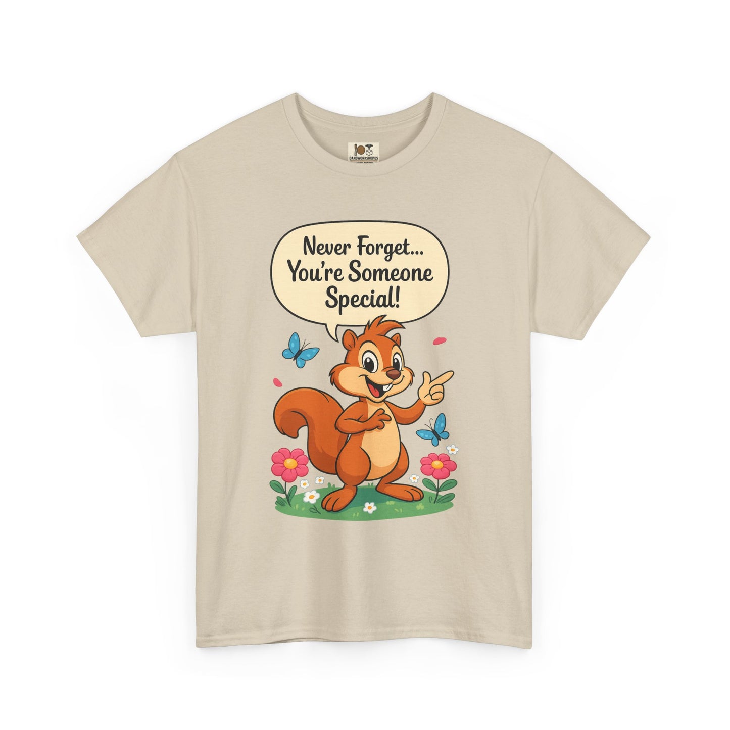 Special Message Unisex Tee, Positive Affirmation Shirt, Cute Squirrel Graphic Tee, Gift for Friends, Everyday Casual Wear