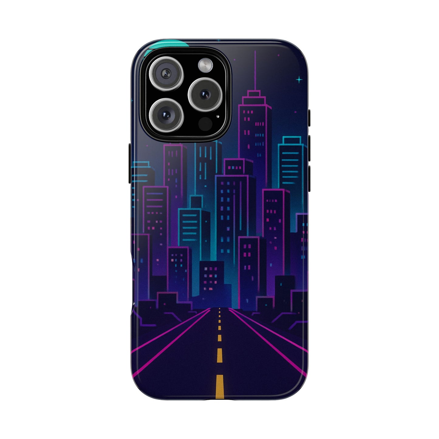Cityscape Phone Case, Tough Cases, Urban Style, Nighttime Vibe, Phone Cover, Gift for City Lovers, Modern Design