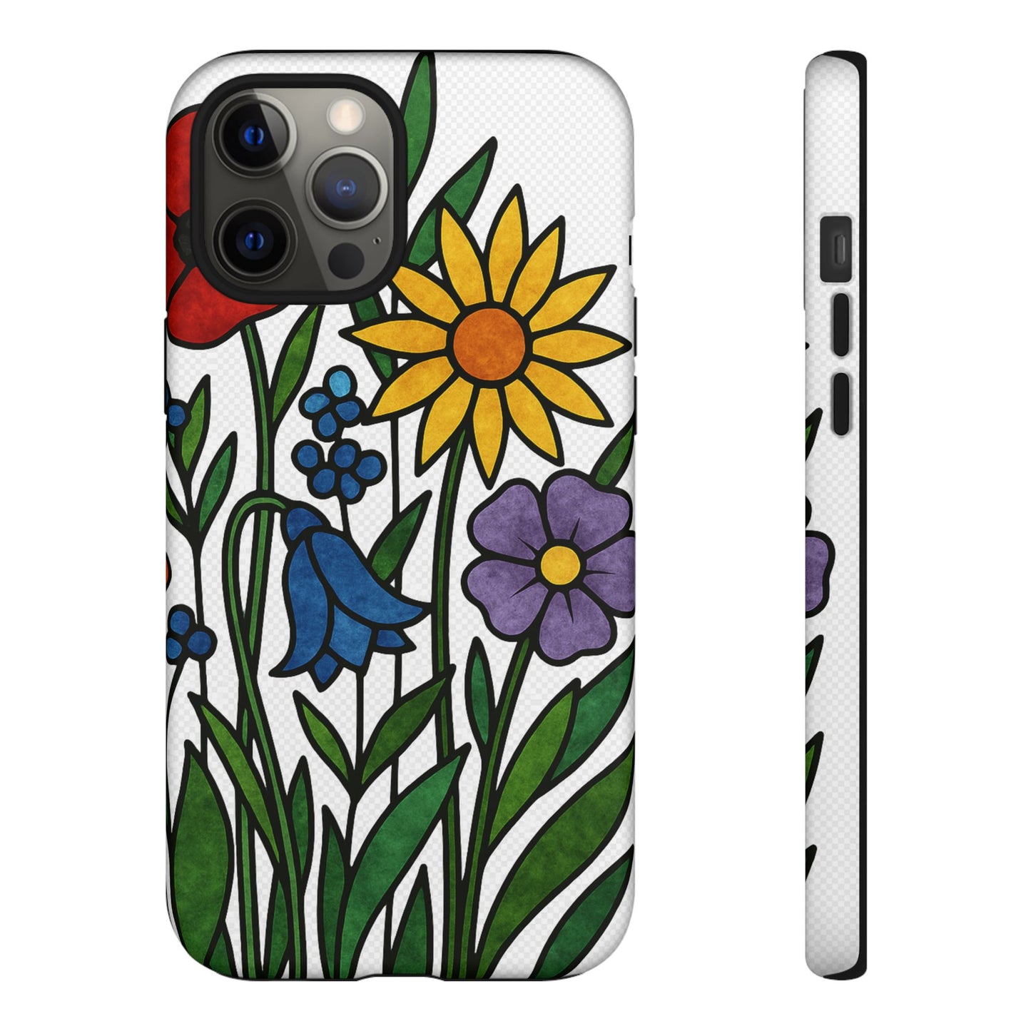 Floral Phone Case, Vibrant Flower Design, Tough Protection, Gift for Nature Lovers, Spring Decor