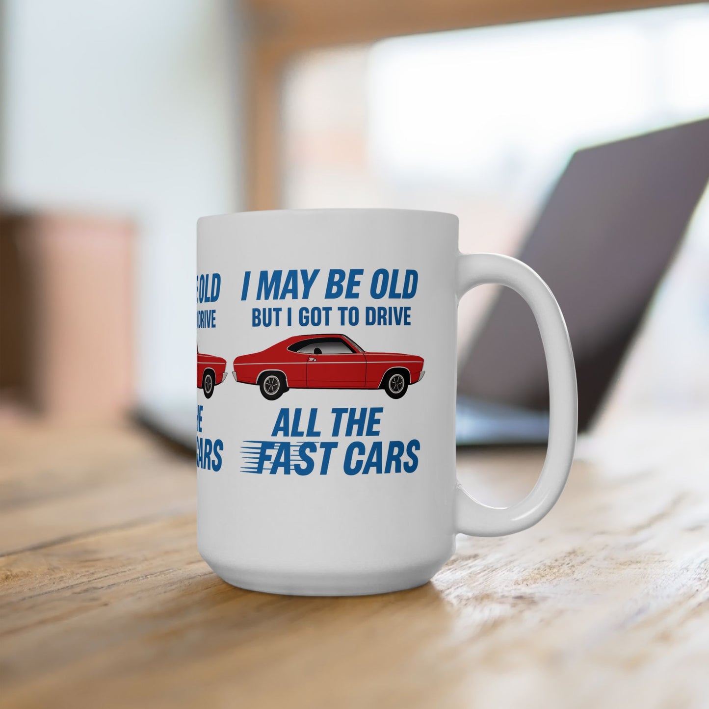 Vintage Car Enthusiast Mug, Classic Vehicle Gift, Car Lover Coffee Cup, Birthday Present for Him, Father's Day Mug, FAST CARS. CARS, OLD