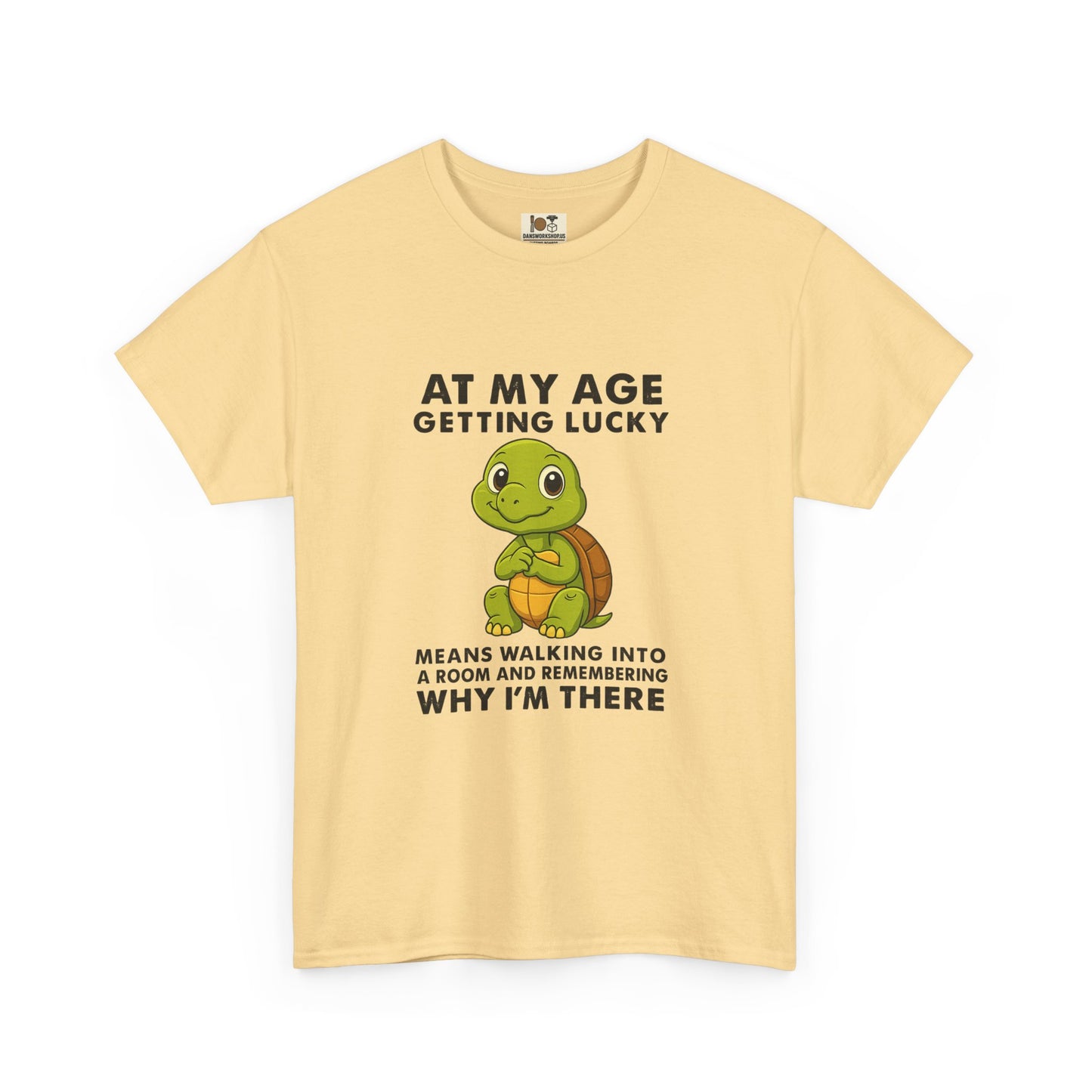 Funny Turtle Tee, Unisex Heavy Cotton T-shirt, Birthday Gift, Perfect for Turtle Lovers, Lighthearted Humor Shirt