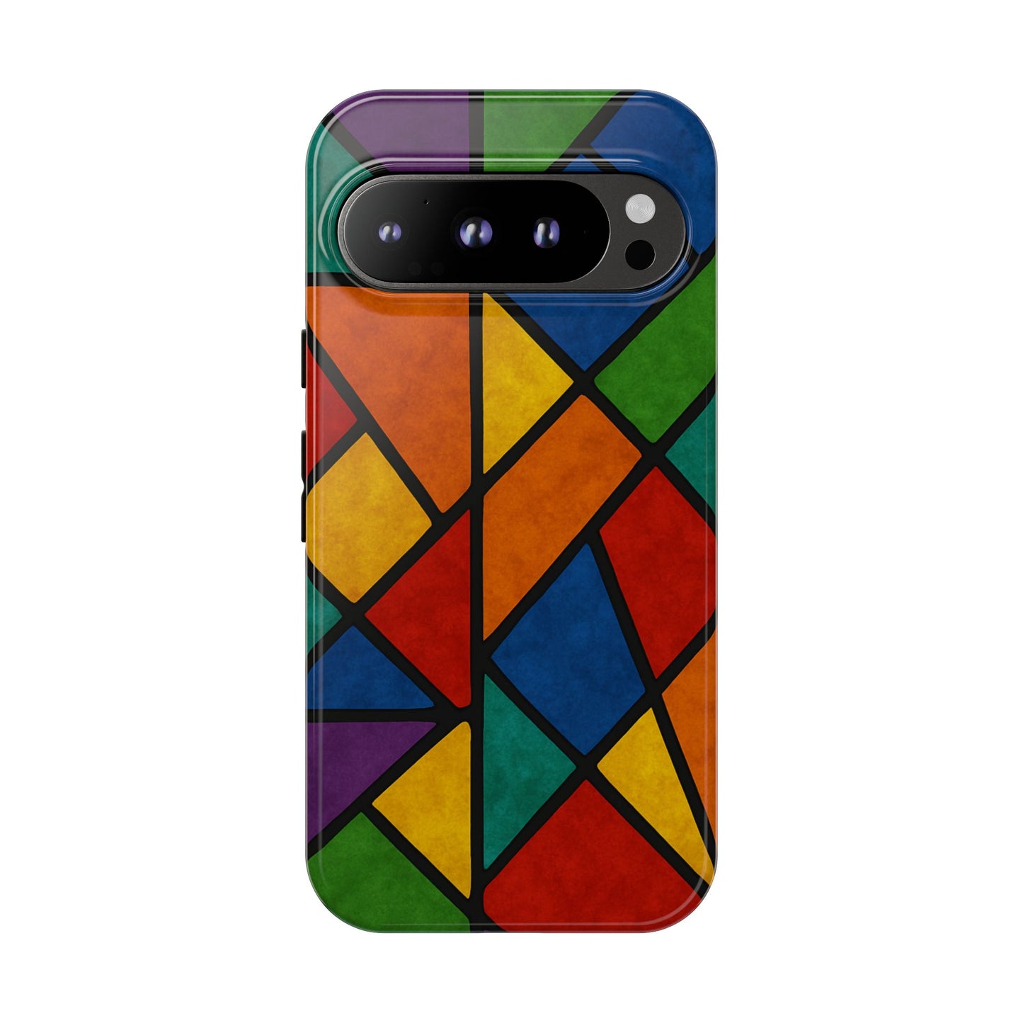 Colorful Phone Case, Stained Glass Pattern, Artistic Phone Cover, Unique Smartphone Protection, Vibrant Gift for All Occasions