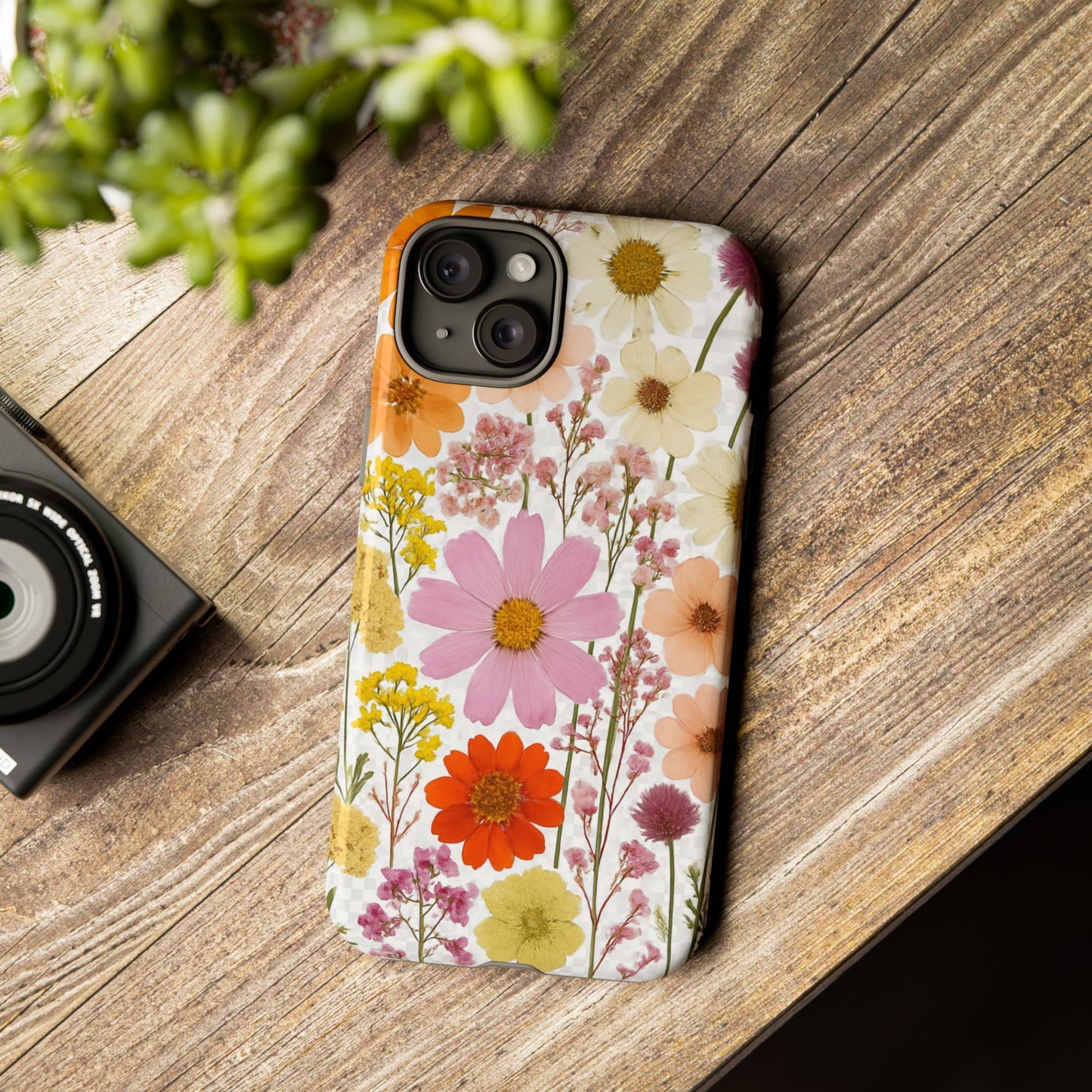Floral Phone Case - Tough Cases, Stylish Protective Cover, Flower Design, Trendy Gift, Nature Lover Accessory, DRIED FLOWERS