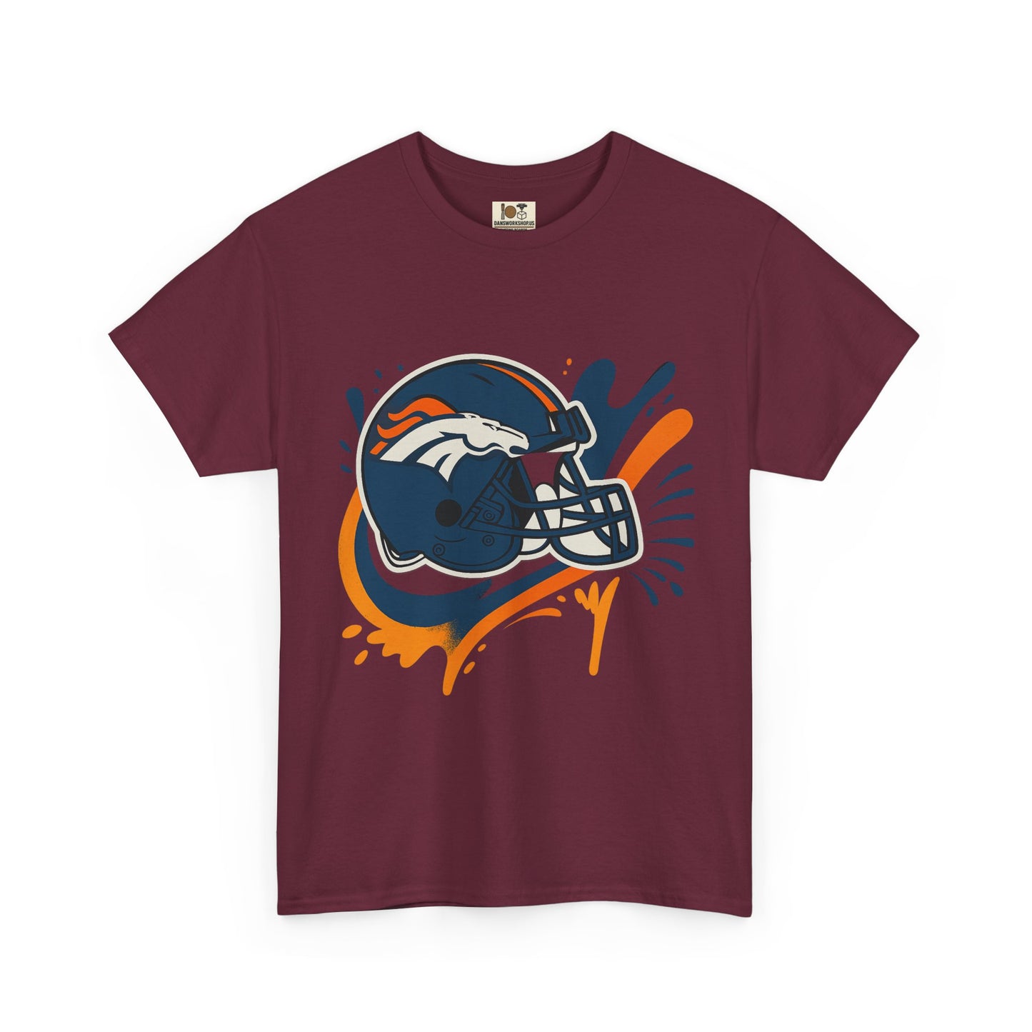 Denver Broncos Heavy Cotton Tee, Sports Team Shirt, Game Day Apparel, Unisex T-Shirt, Football Fan Gift, Denver Merchandise