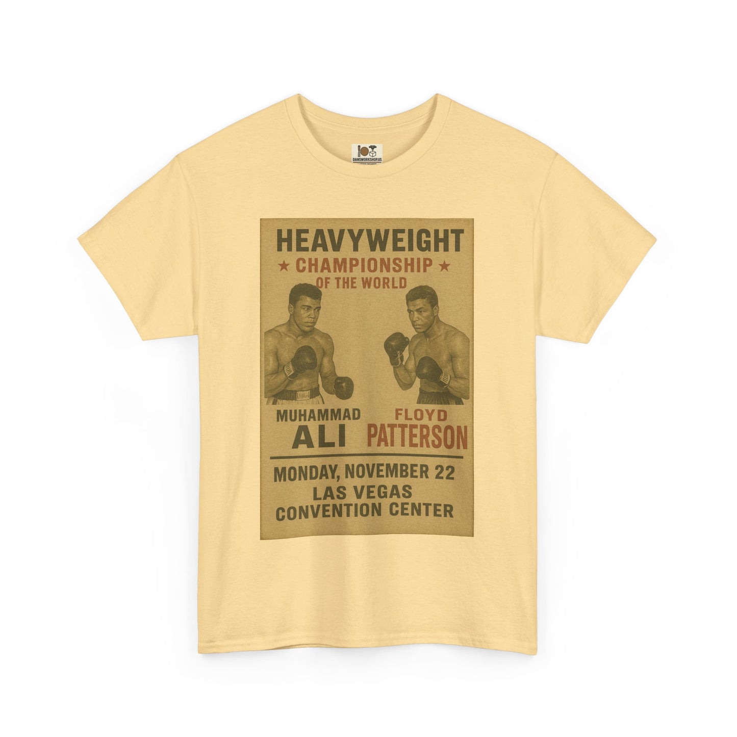 Vintage Boxing Championship Tee, Retro Ali vs Patterson Shirt, Sports Fan Gift, Unisex Heavy Cotton Shirt, Unique Sports Apparel