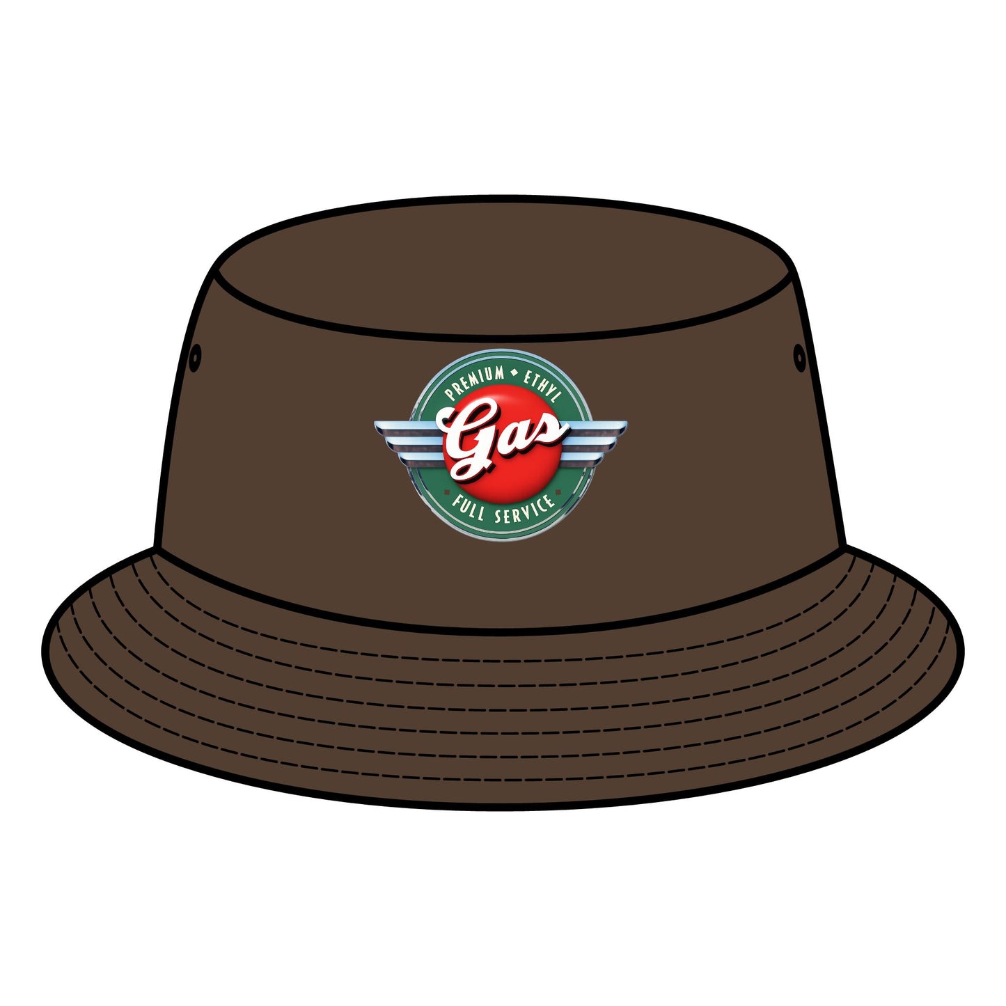 Retro Gas Station Bucket Hat, Summer Accessory, Festival Hat, Gift for Him, Outdoor Headwear