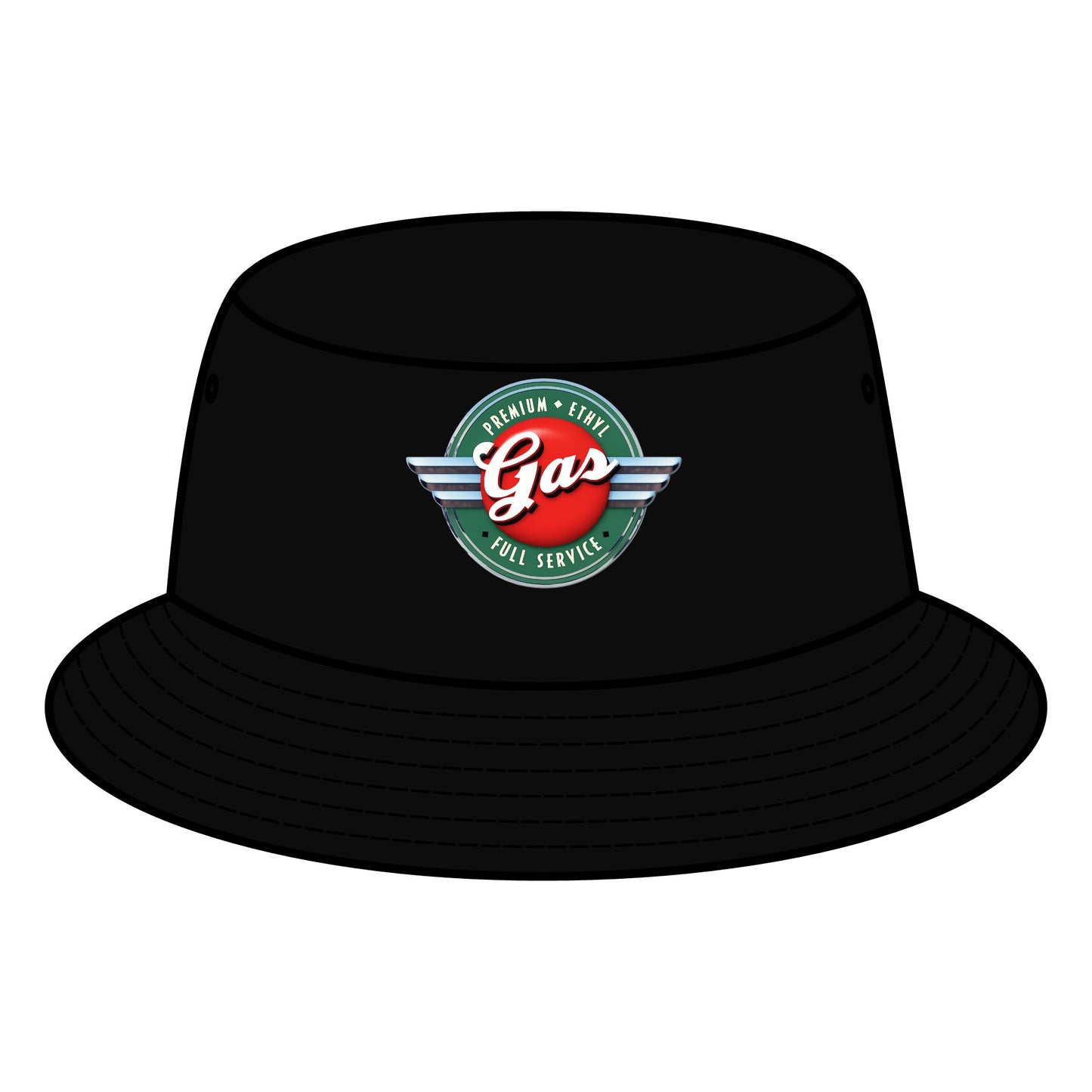 Retro Gas Station Bucket Hat, Summer Accessory, Festival Hat, Gift for Him, Outdoor Headwear