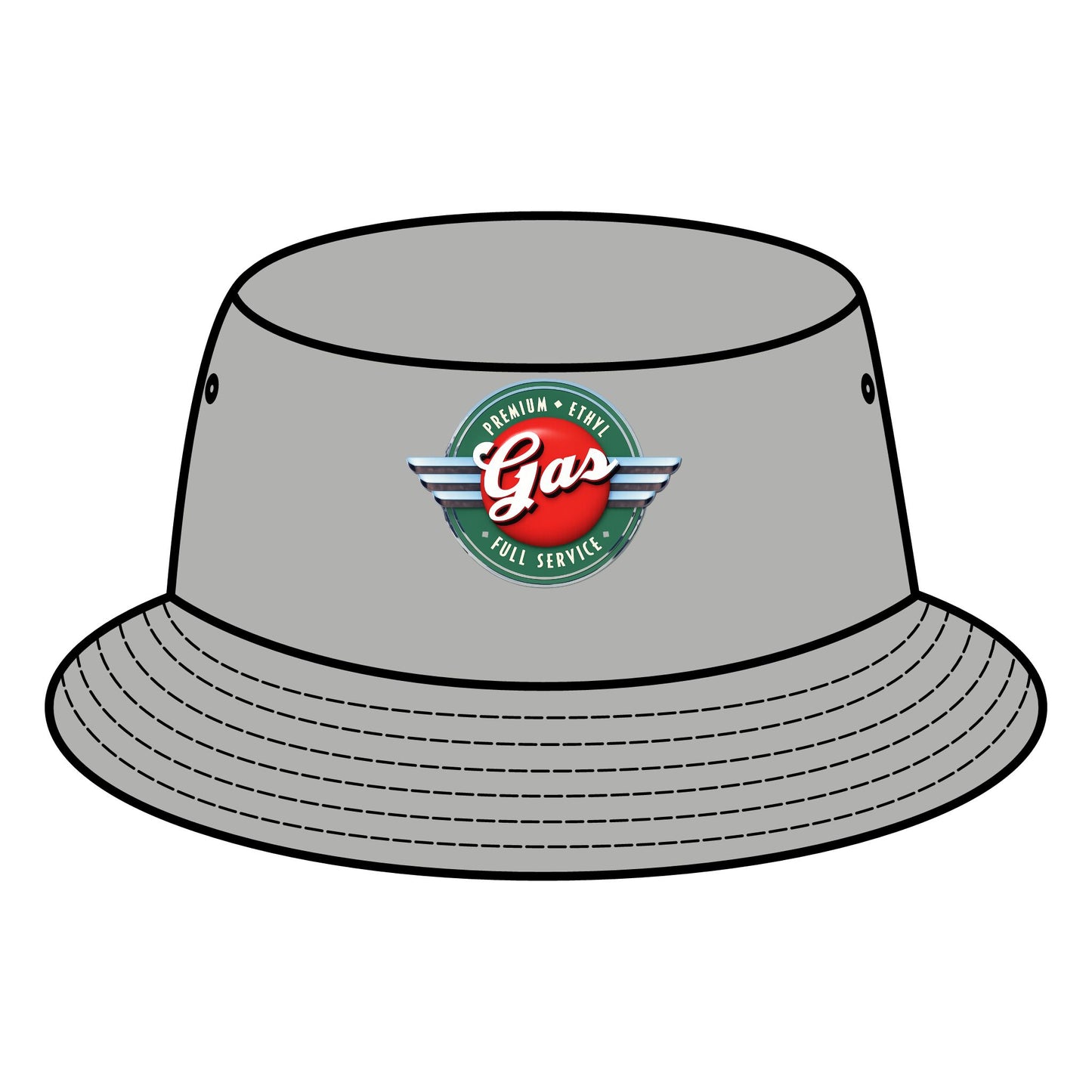 Retro Gas Station Bucket Hat, Summer Accessory, Festival Hat, Gift for Him, Outdoor Headwear