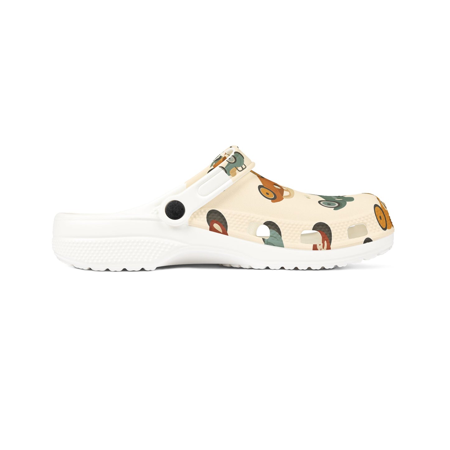 Playful Car Print EVA Foam Rubber Shoes for Kids, Fun Garden Clogs, Summer Footwear, Birthday Gift, Unique Play Shoes
