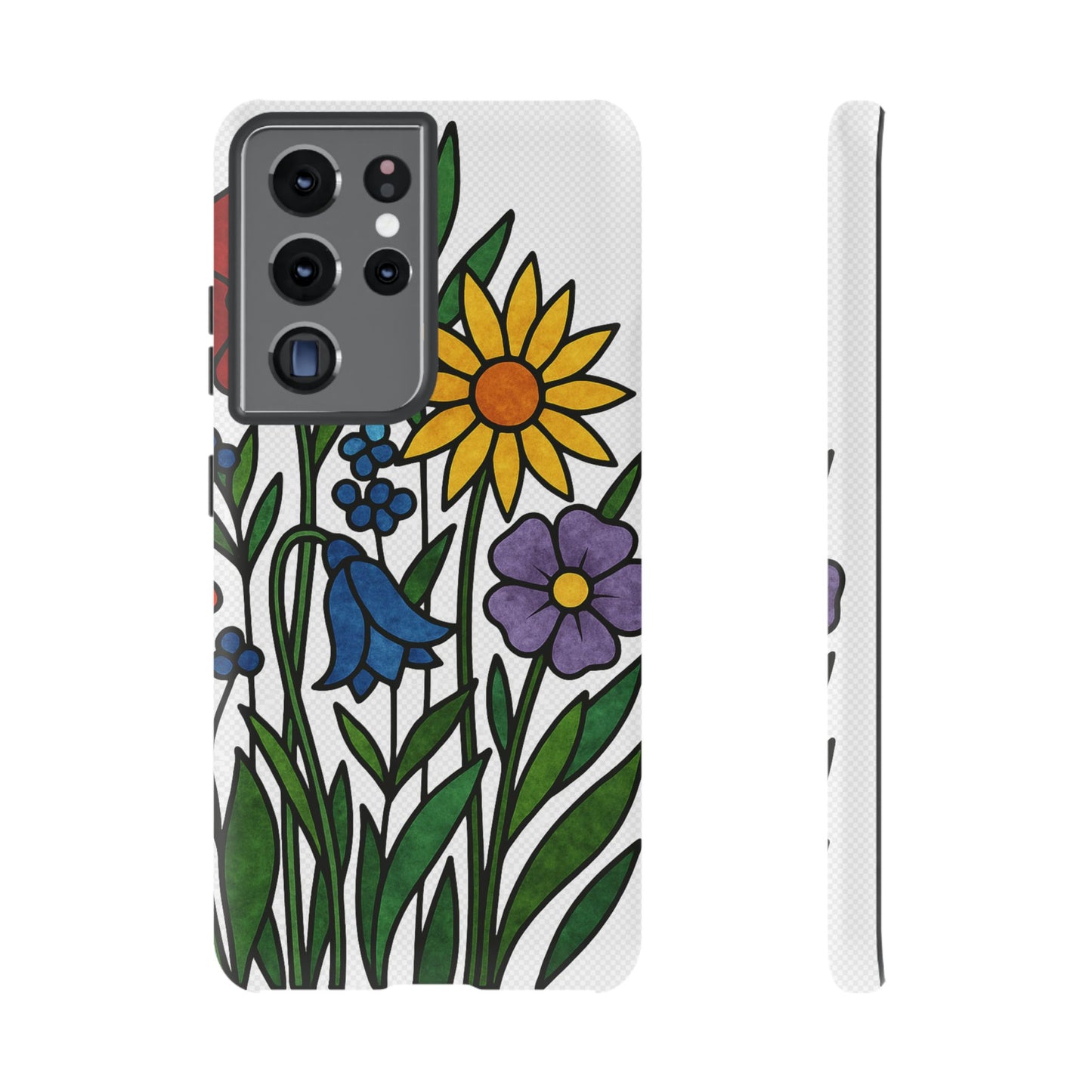Floral Phone Case, Vibrant Flower Design, Tough Protection, Gift for Nature Lovers, Spring Decor