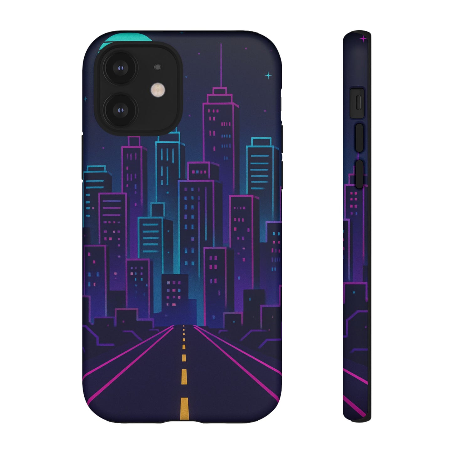 Cityscape Phone Case, Tough Cases, Urban Style, Nighttime Vibe, Phone Cover, Gift for City Lovers, Modern Design