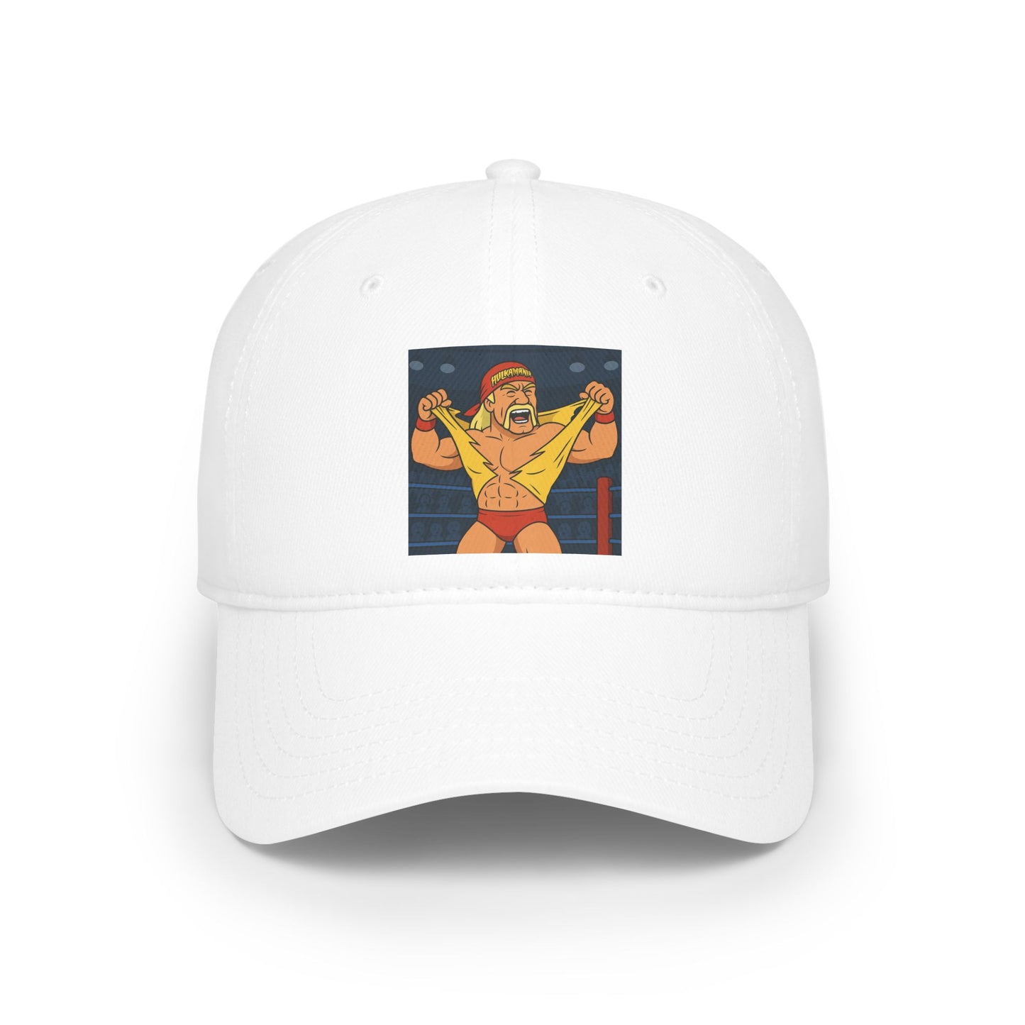 Vibrant Wrestling Cap, Fun Low Profile Baseball Cap for Sports Fans, Gift for Wrestlers, Birthday, Casual Wear, Unique Summer Hat, hulk hogan