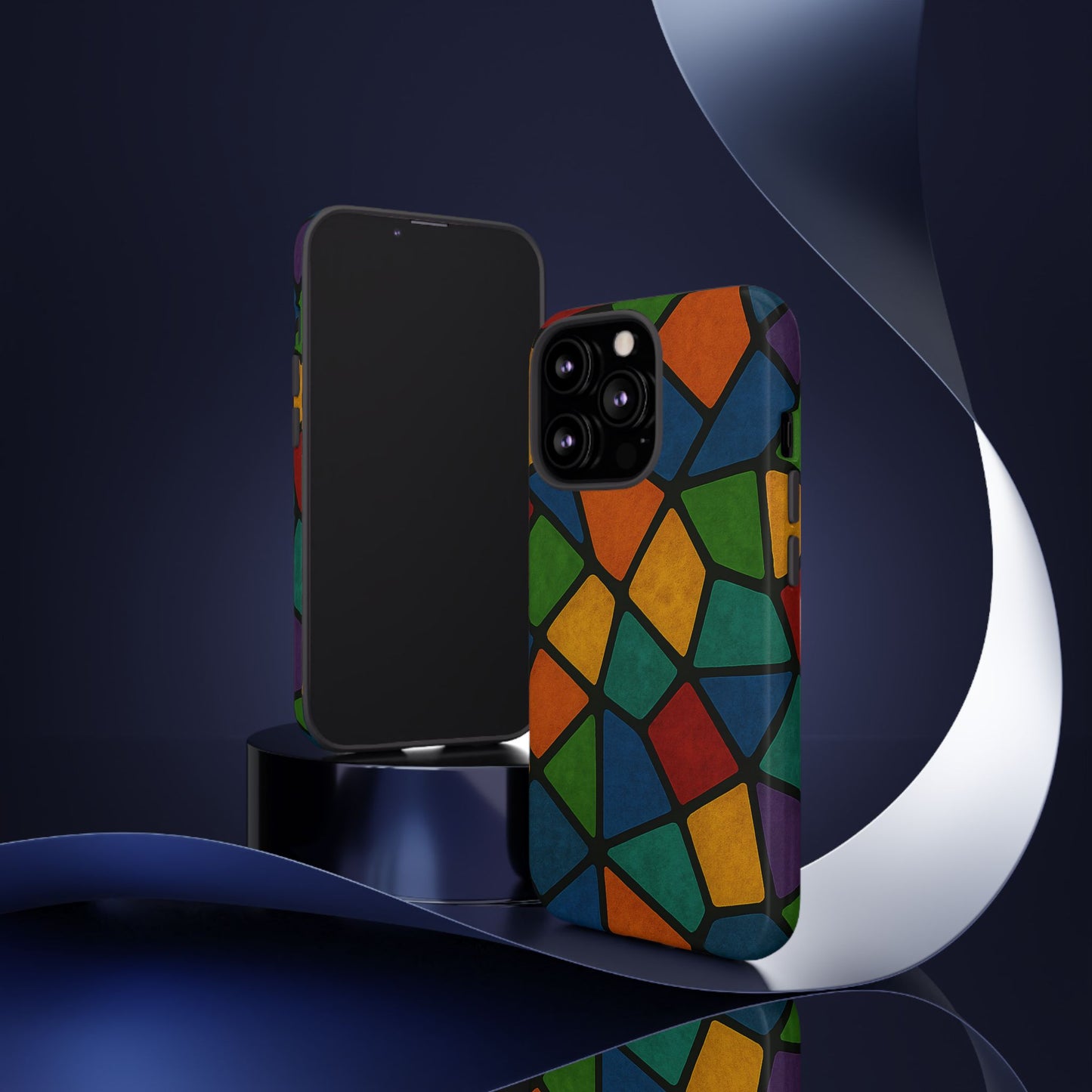 Colorful Mosaic Phone Case, Tough Cell Phone Cover, Vibrant Smartphone Protector, Unique Gift for Weddings, Birthday, Holidays