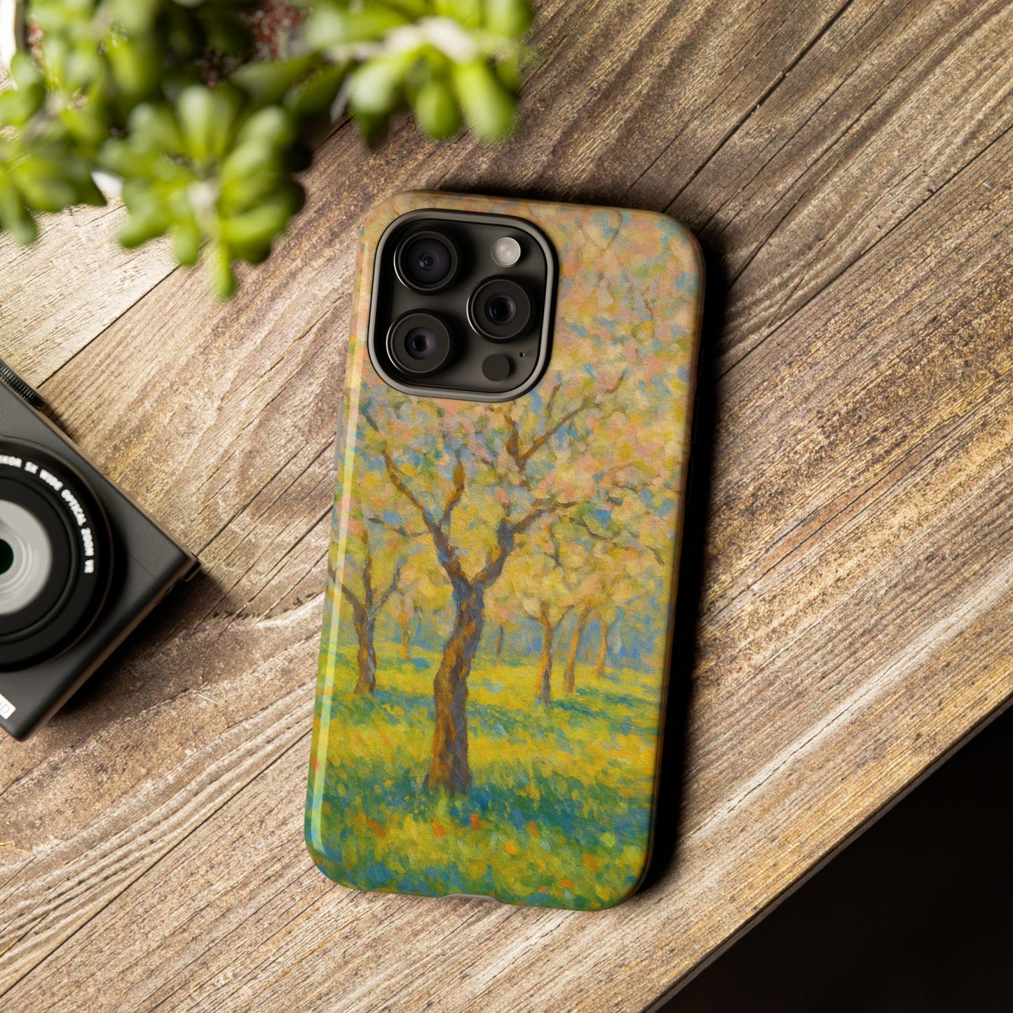 Artistic Phone Case, Tough Phone Case, Flower Tree Case, Spring Decor, Unique Phone Cover, Nature Lover Gift