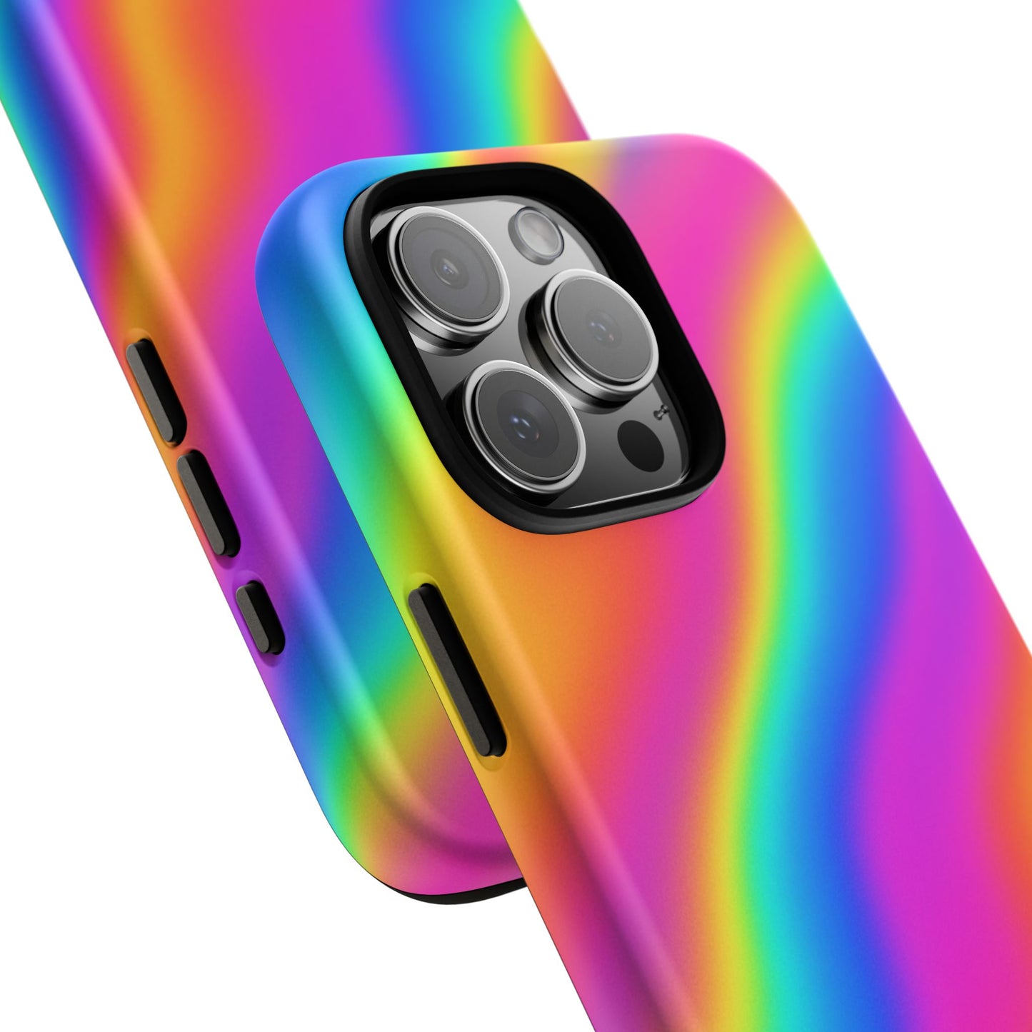 Rainbow Wavy Phone Case - Colorful Tough Cases for Stylish Protection, LGBTQ+ Pride Gift, Trendy Phone Accessory, Birthday, Holiday Present