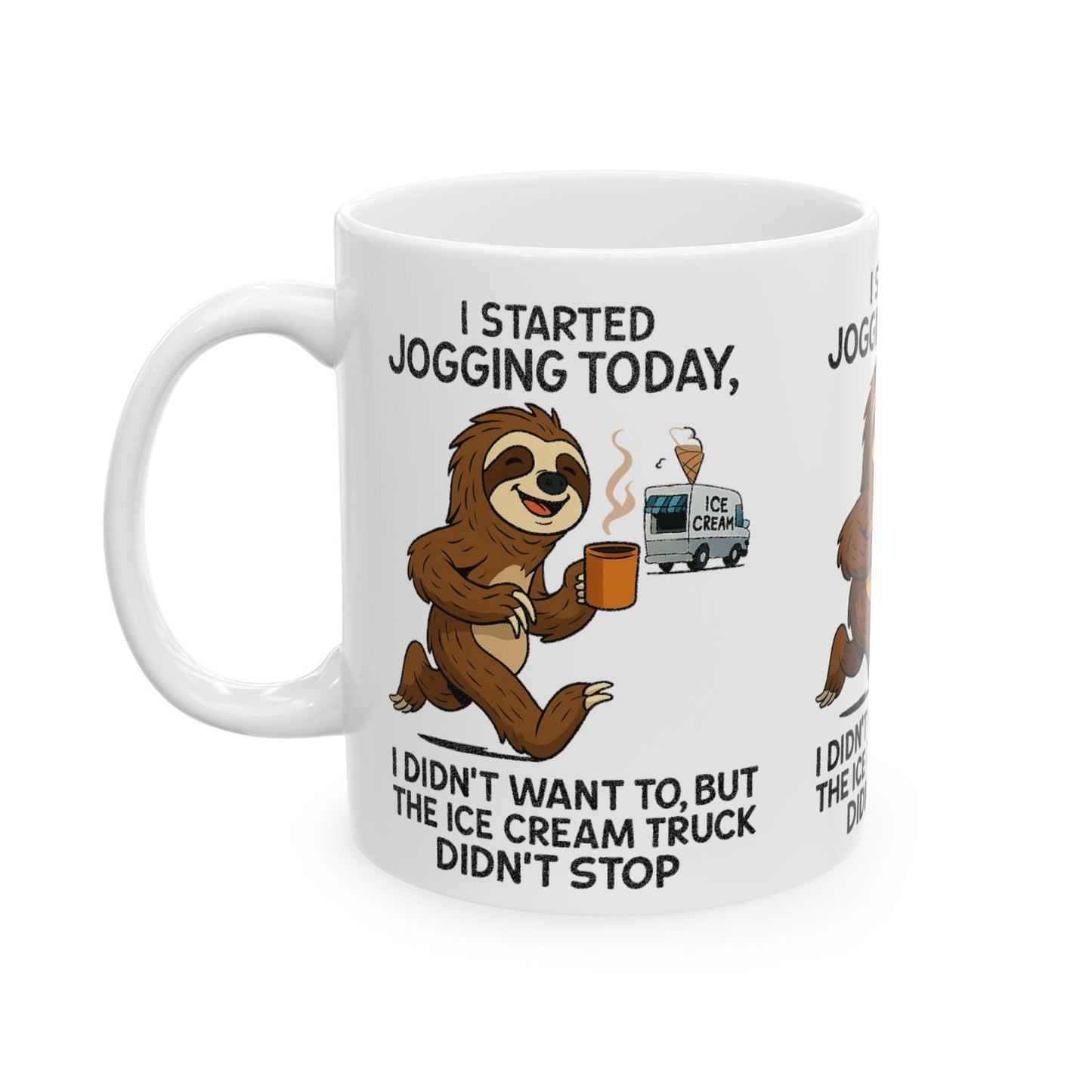 Funny Sloth Coffee Mug | Whimsical Gift for Ice Cream Lovers | Perfect Birthday, Housewarming, or Holiday Present