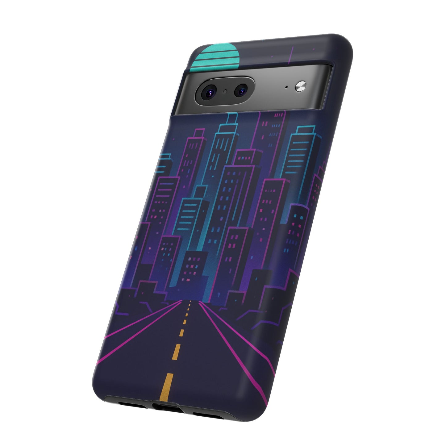 Cityscape Phone Case, Tough Cases, Urban Style, Nighttime Vibe, Phone Cover, Gift for City Lovers, Modern Design