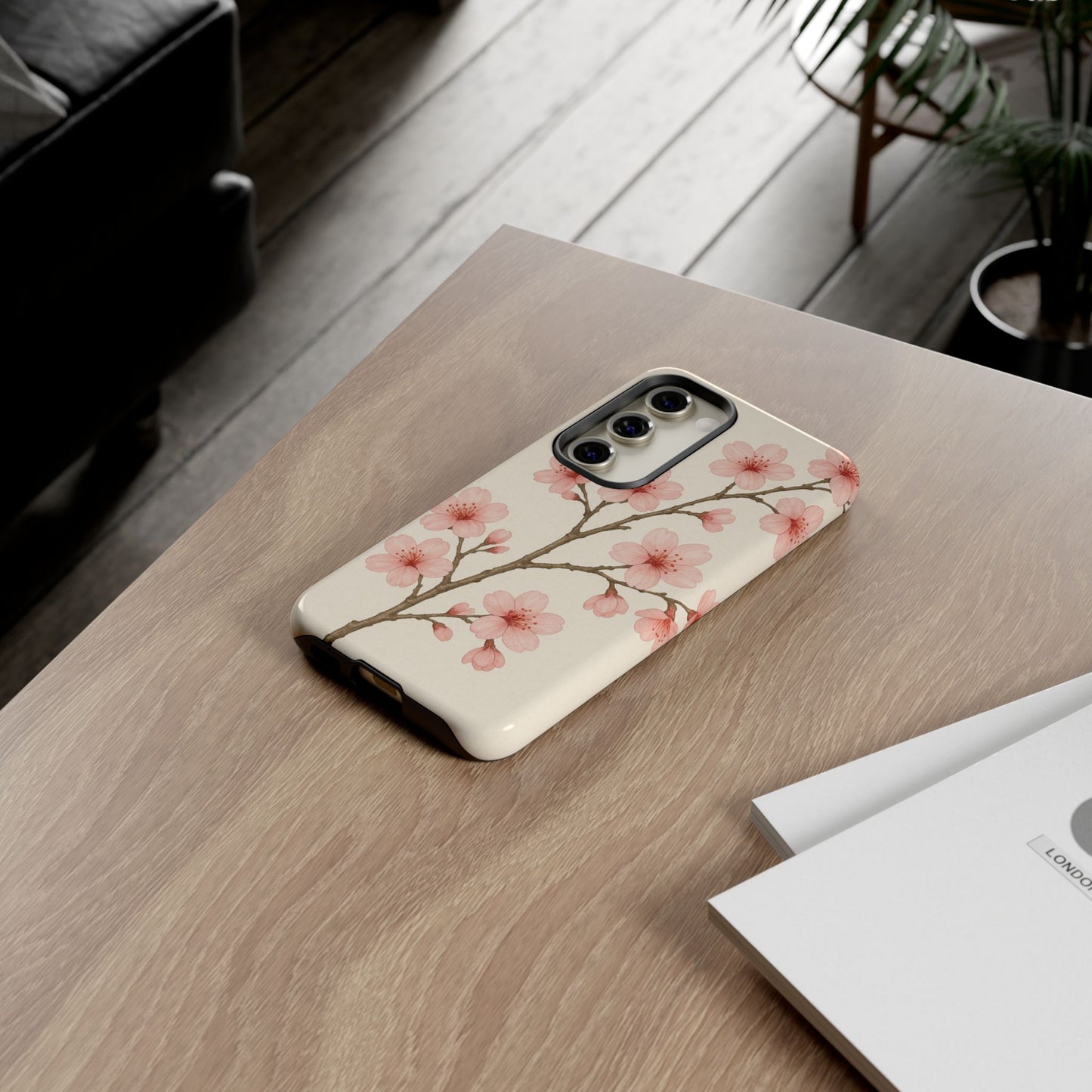Cherry Blossom Phone Case, Floral Phone Cover, Tough Case for Gifts, Spring Decor, Cute Tech Accessories, Nature Lover's Gift