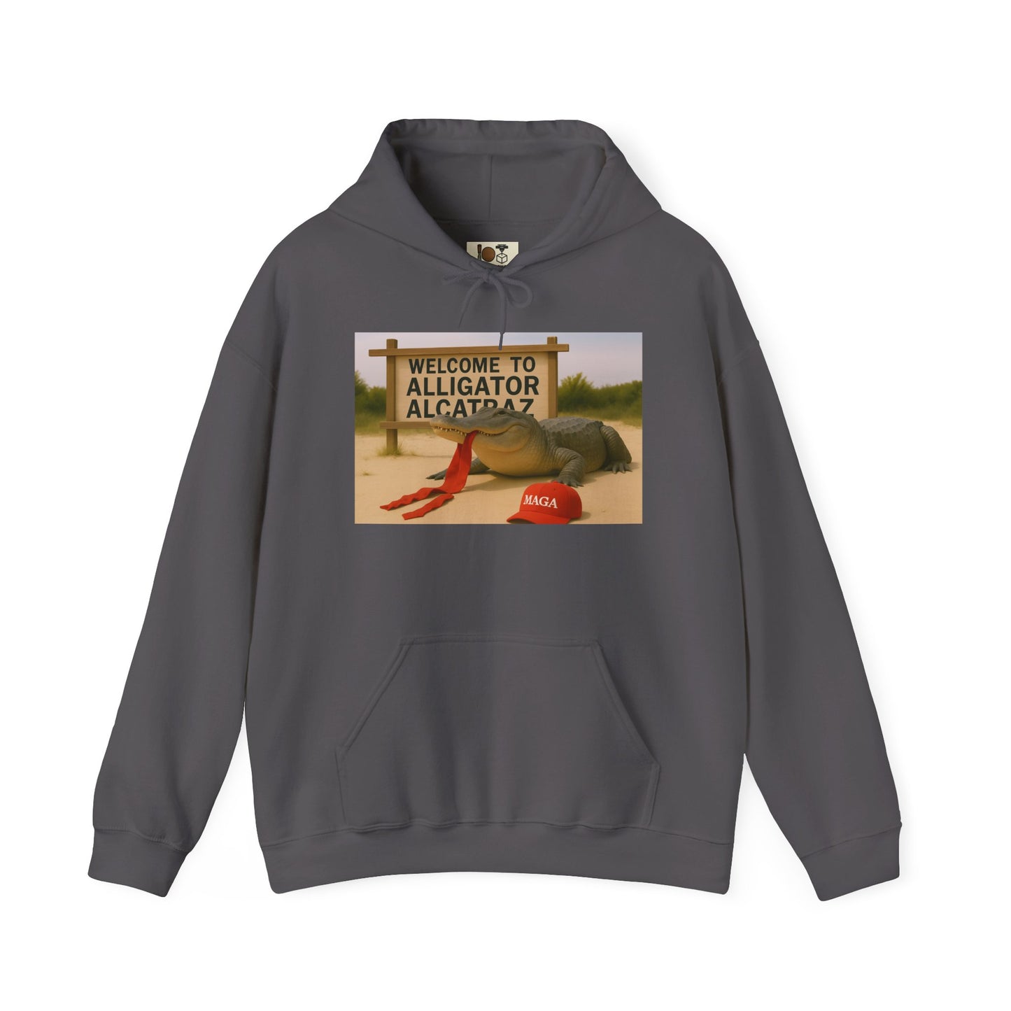 Welcome to Alligator Alcatraz Hoodie, Fun Graphic Sweatshirt, Unisex Hooded Sweatshirt, Casual Wear, Gift for Nature Lovers, ALLIGATOR ALCATRAZ, TRUMP