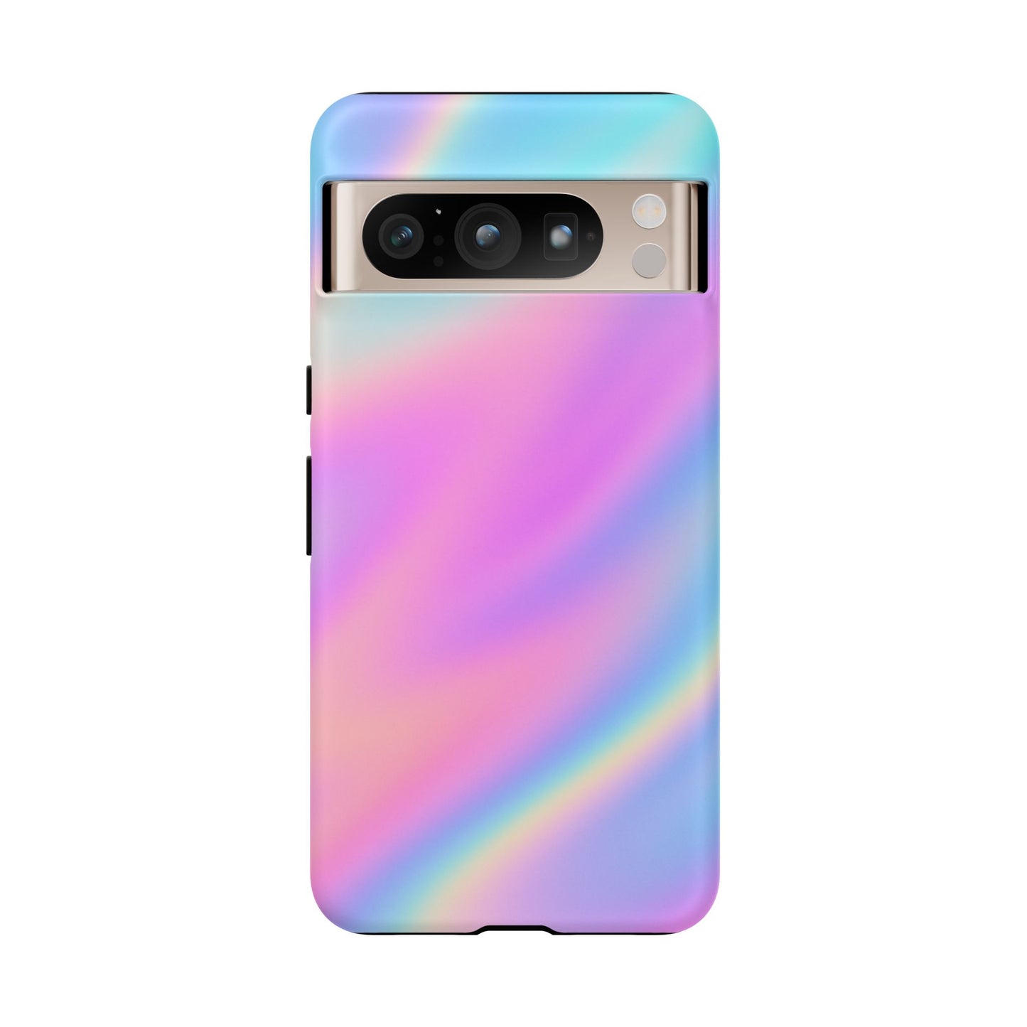 Colorful Holographic Phone Case, Tough Cases for iPhone, Trendy Phone Cover, Unique Gift for Her, Pastel Phone Accessory