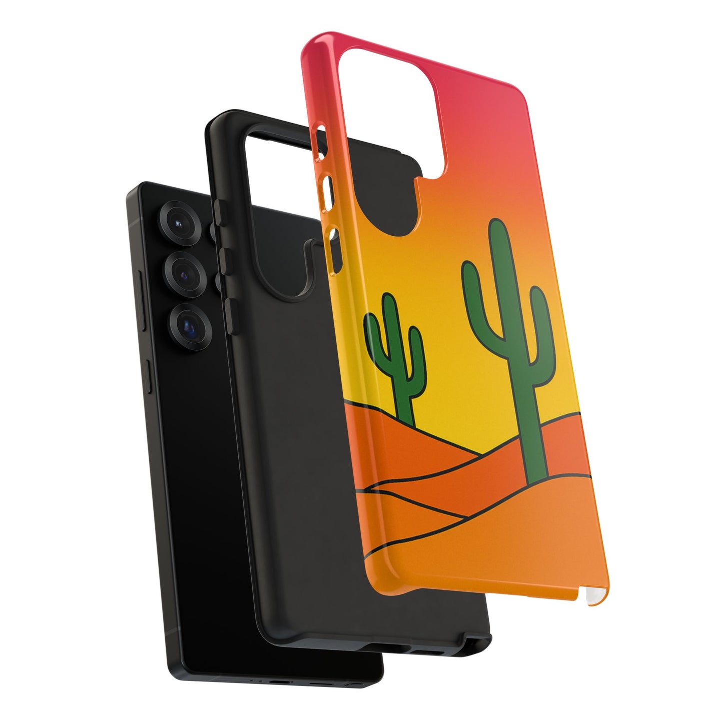 Desert Vibes Phone Case, Tough Cases, Cactus Design, Colorful Phone Cover, Summer Aesthetic, Unique Gift Idea