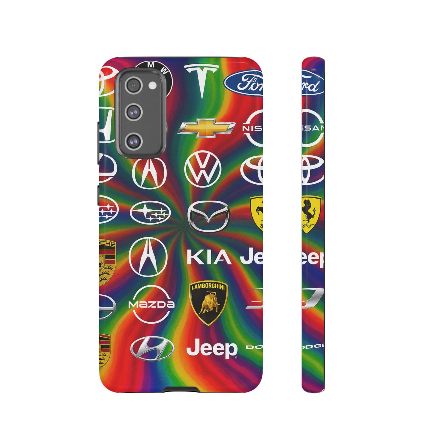 Colorful Car Logos Phone Case - Vibrant Tough Cases for Auto Enthusiasts, Unique Gift for Birthdays, Car Events, and Holidays